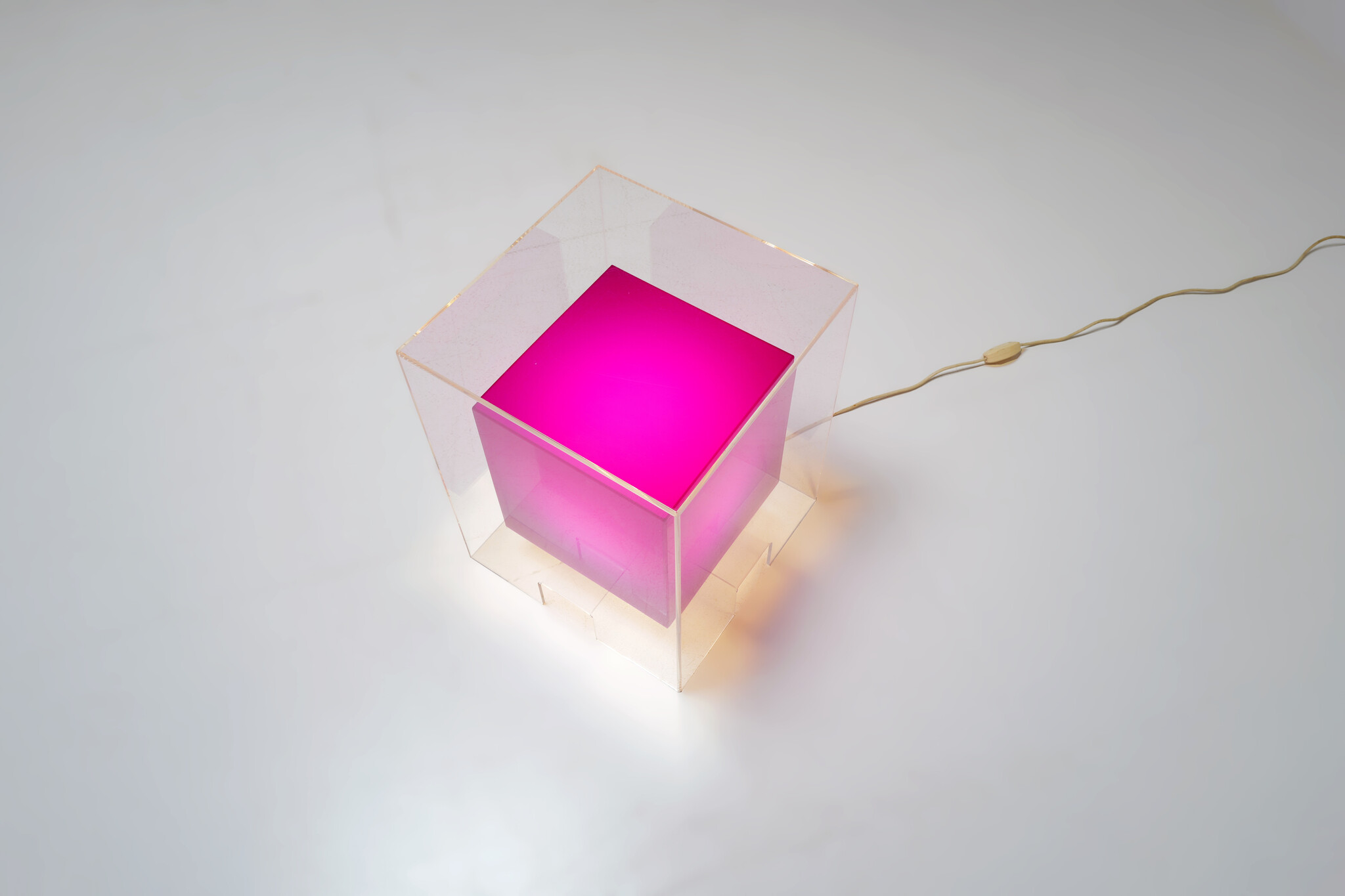 Modernist Cube lamp plexiglass