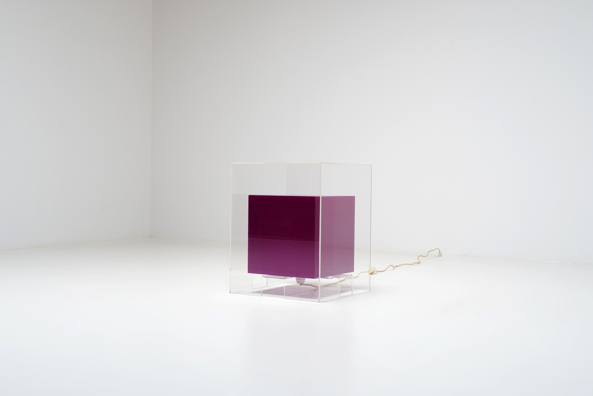 Modernist Cube lamp plexiglass