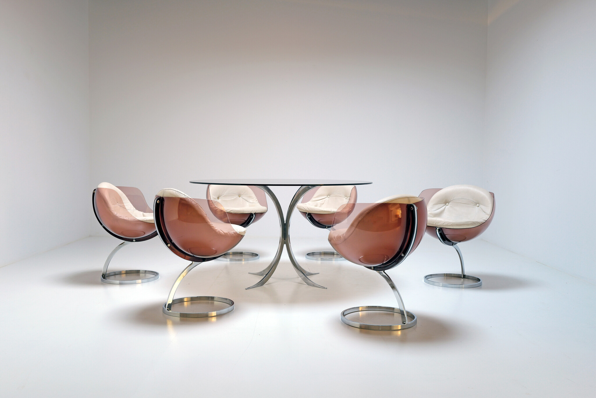 Sphere dinning set van Boris Tabacoff voor Mobilier Modulaire Moderne, 1970's