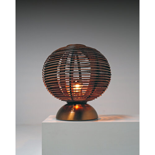 Bamboe bol lamp, 1970’s