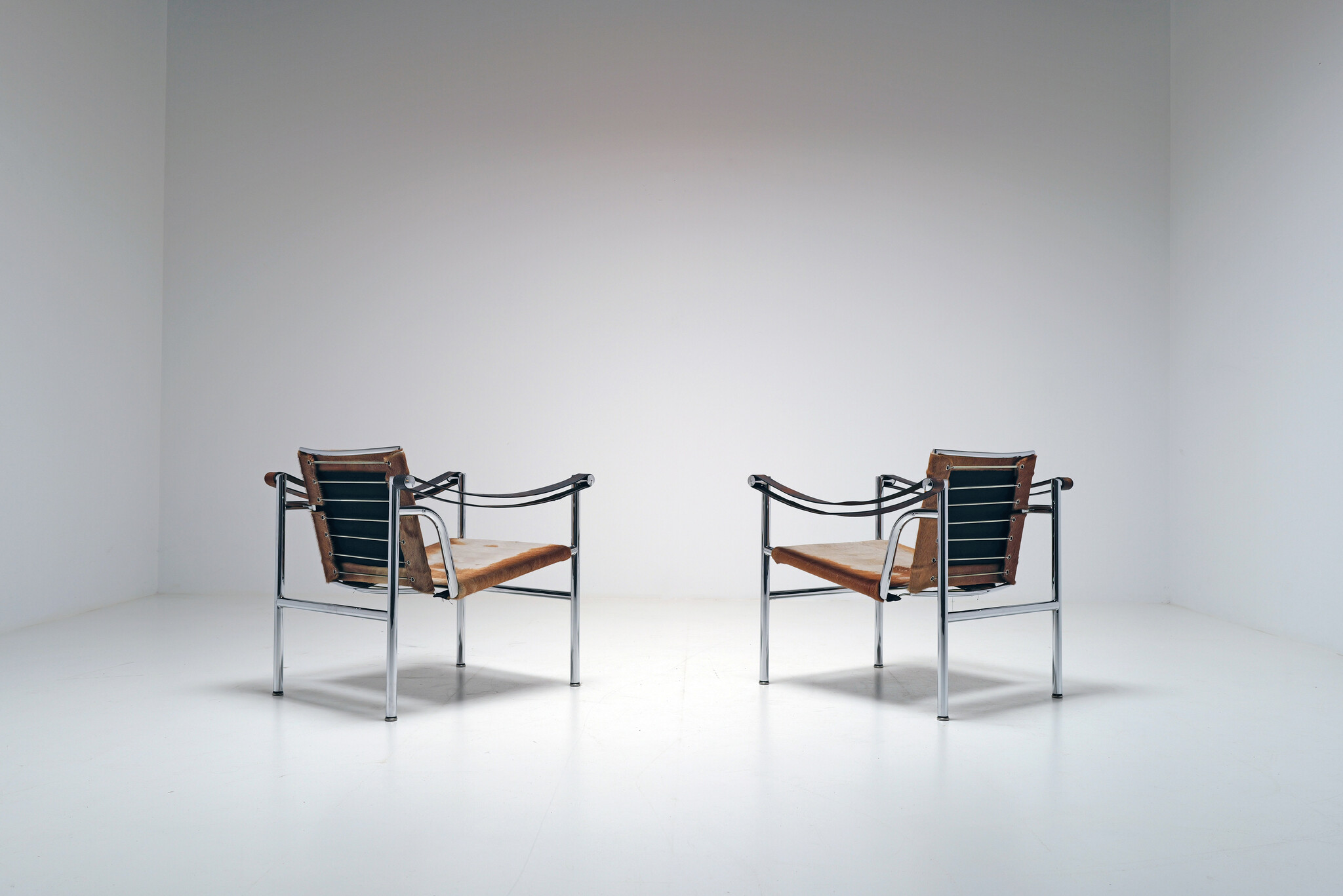 Koppel Lc1 van Le Corbusier voor Cassina, 1960's