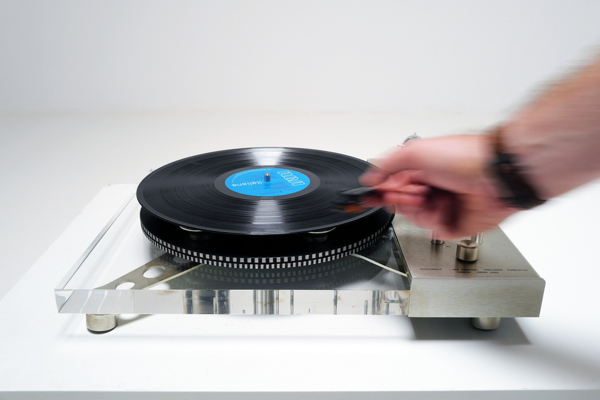 Vintage Plexi platendraaier Cineco Mark