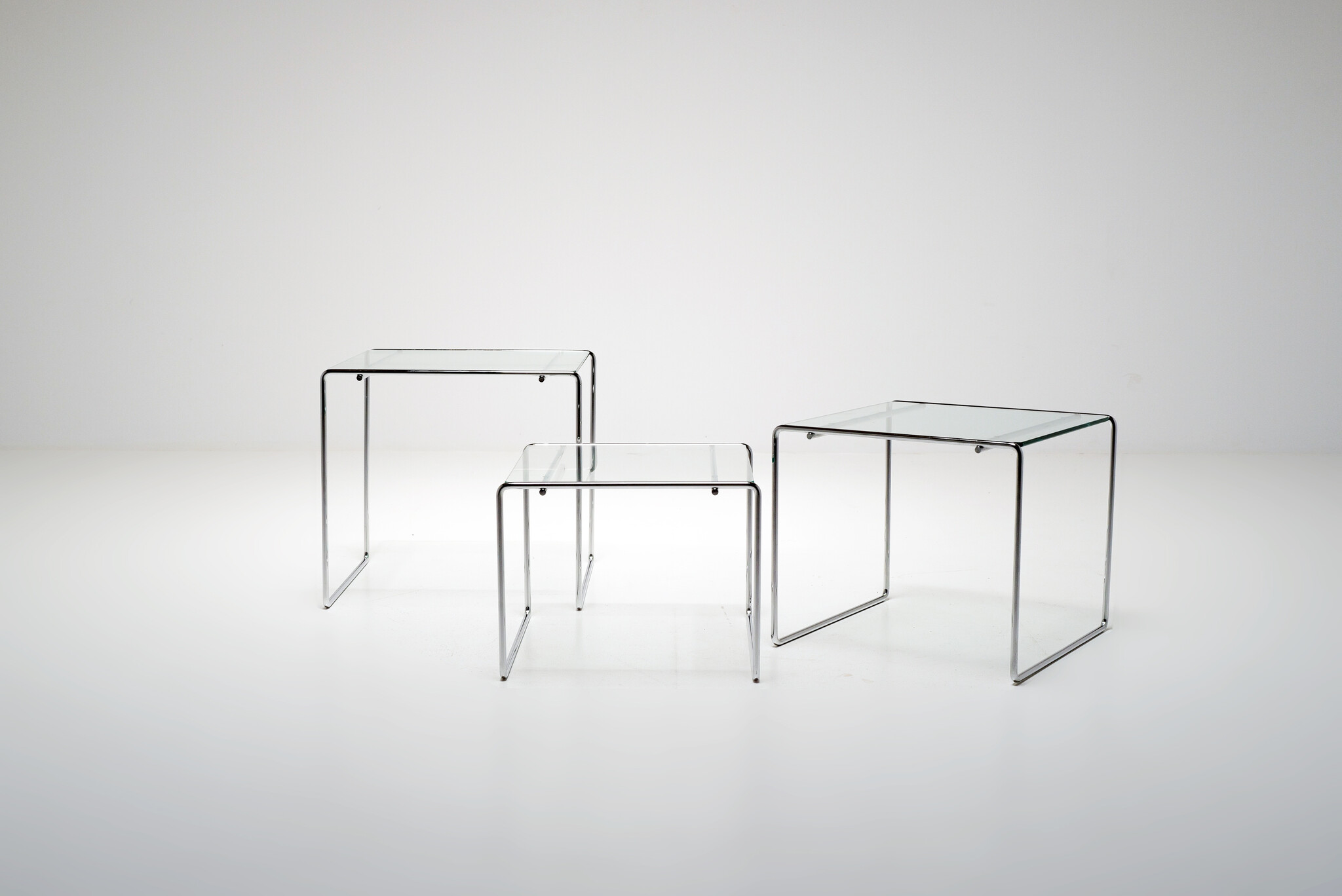 Marcel T side tables by Kazuhide Takahama for Cassina, 1974