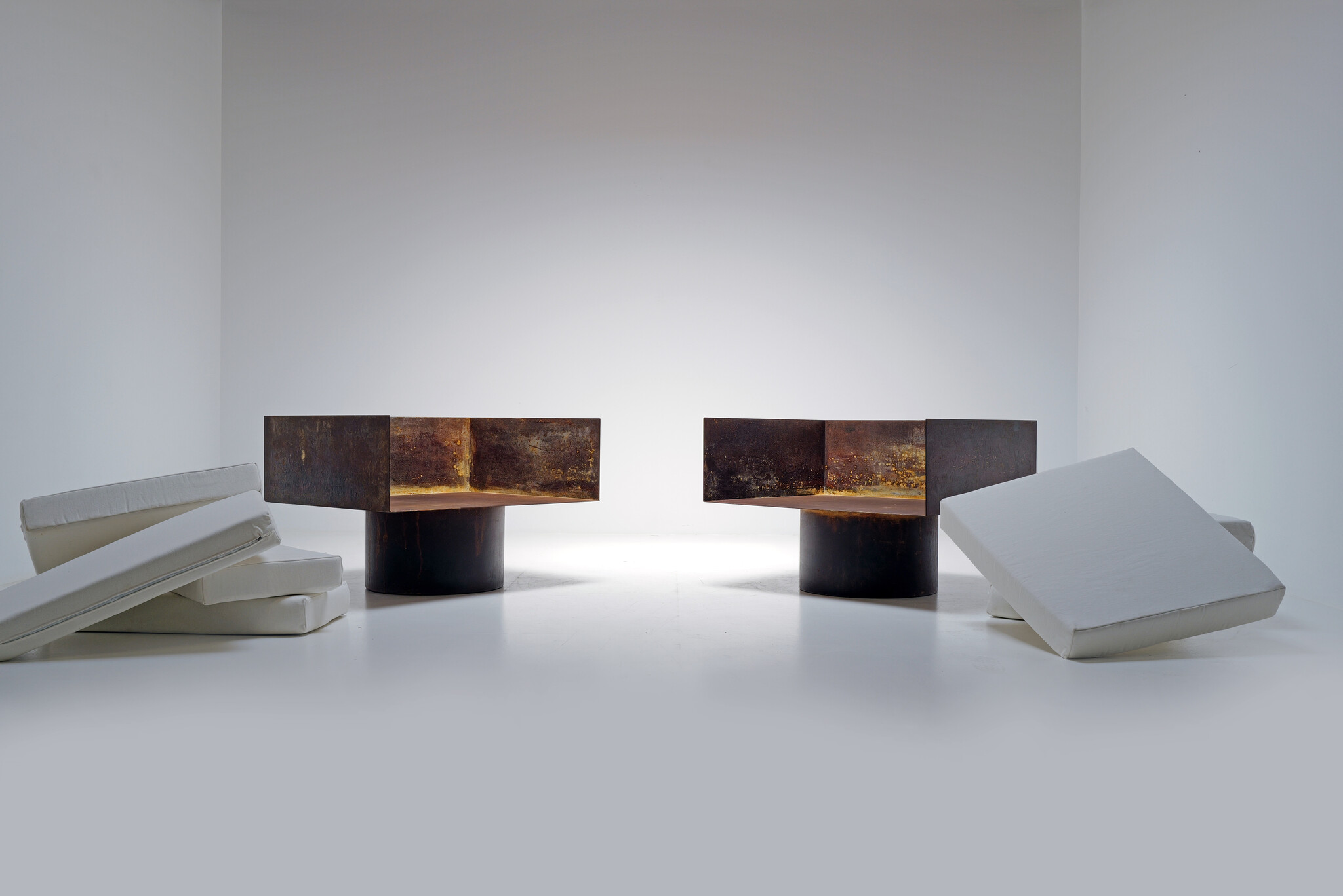 Set Modernistische Metalen Chairs