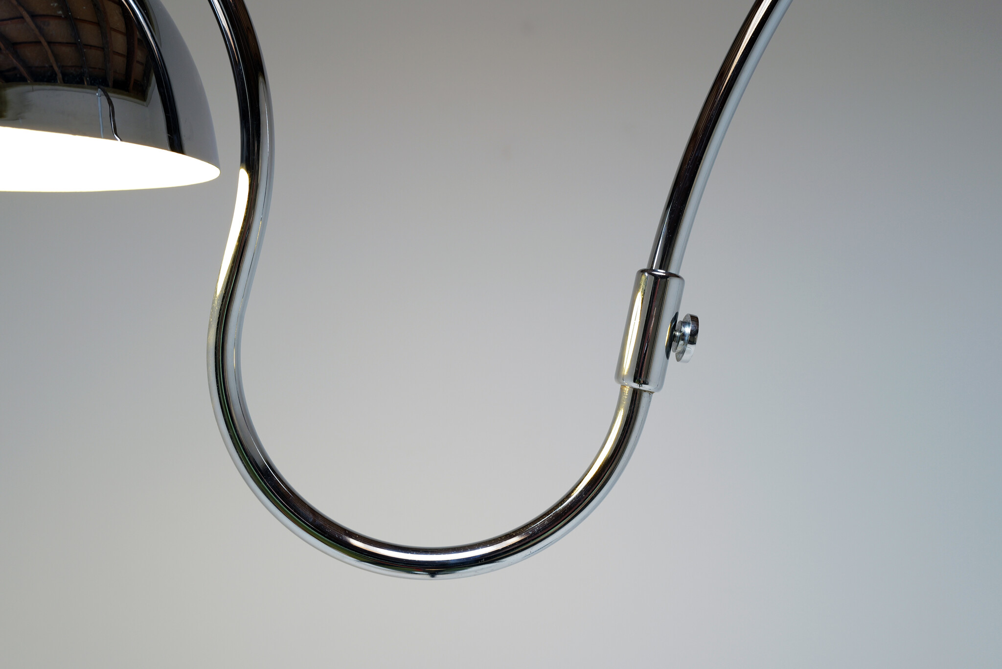 Lampe à arc chromée, années 1970