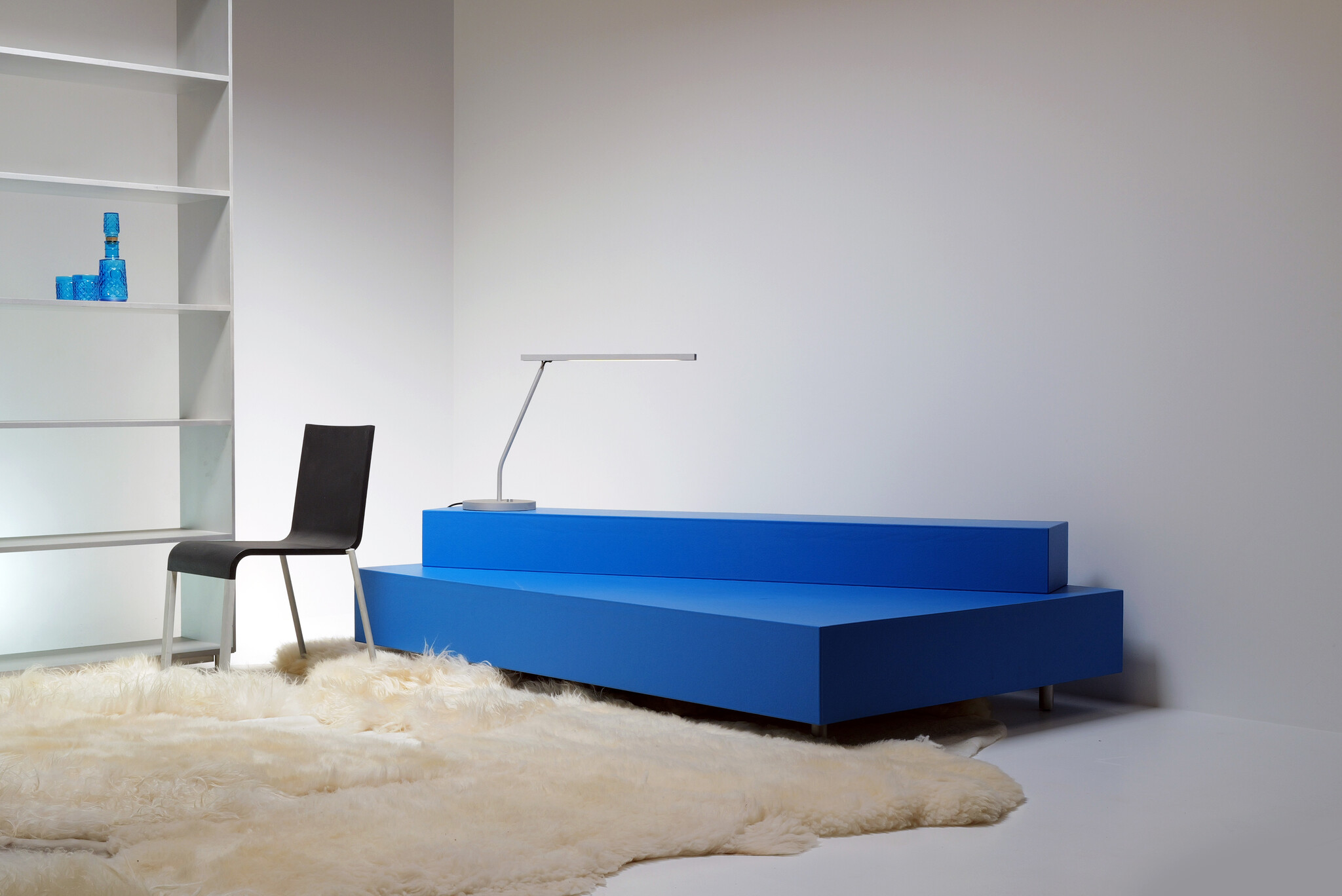 Maarten Van Severen Blue Bench for the MVS Foundation