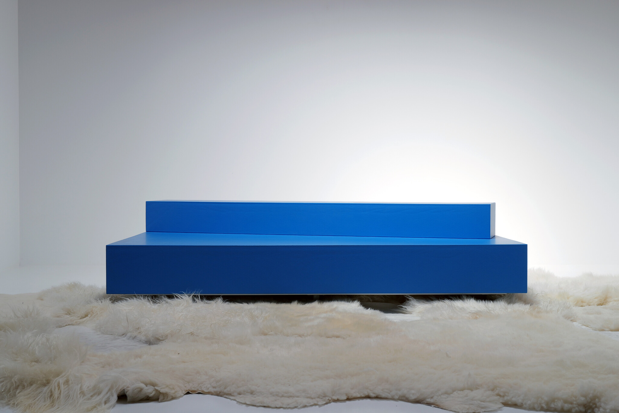Maarten Van Severen Blue Bench for the MVS Foundation