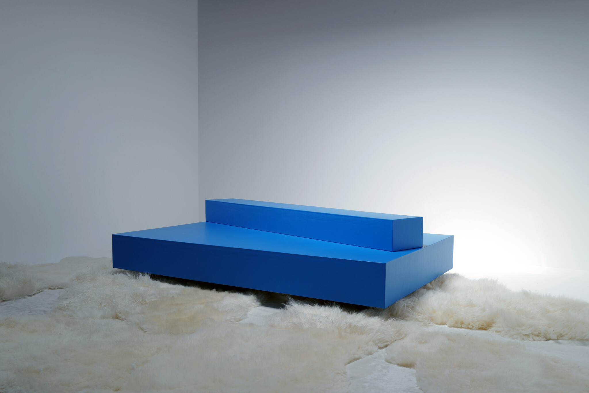 Maarten Van Severen Blue Bench for the MVS Foundation
