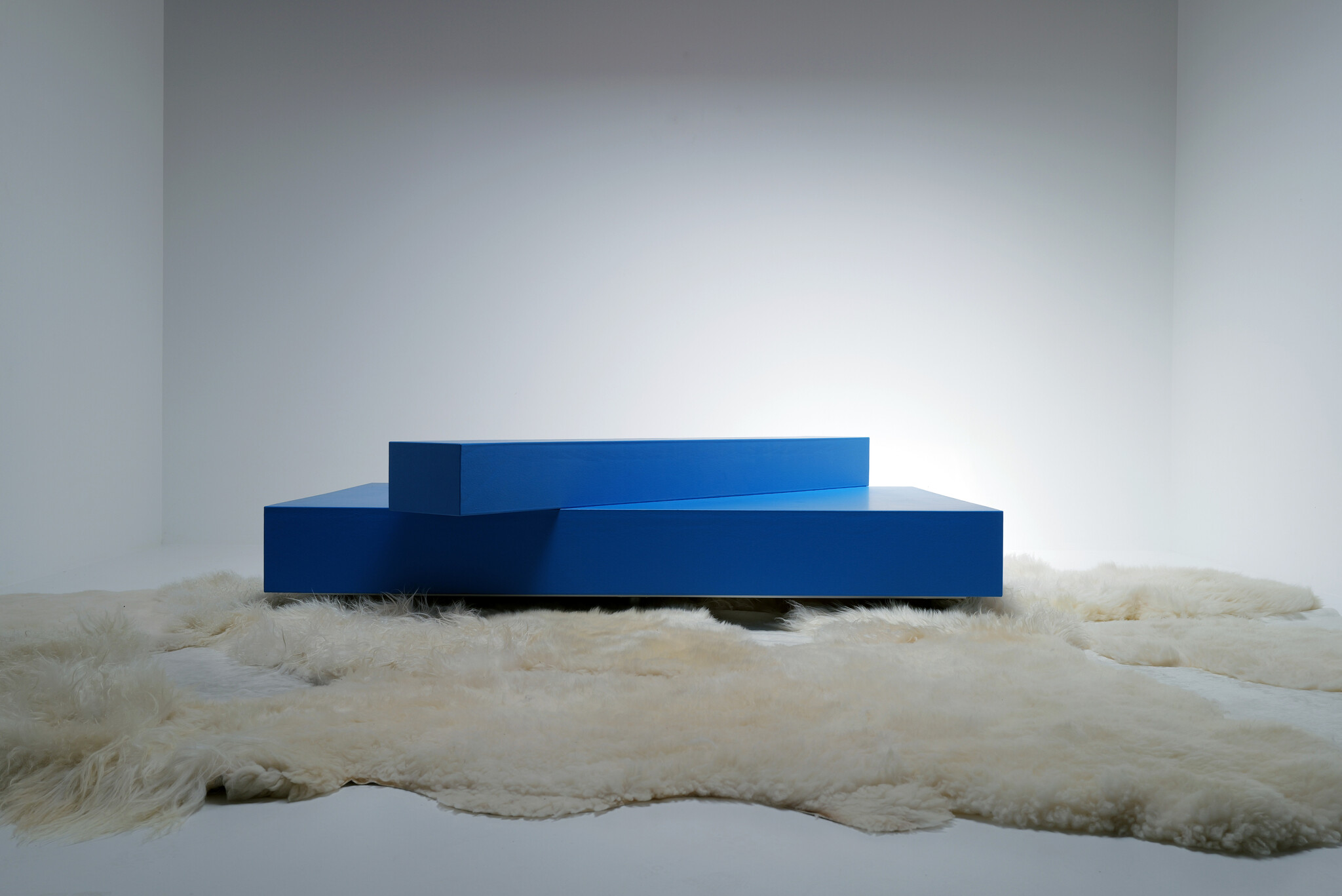 Maarten Van Severen Blue Bench for the MVS Foundation