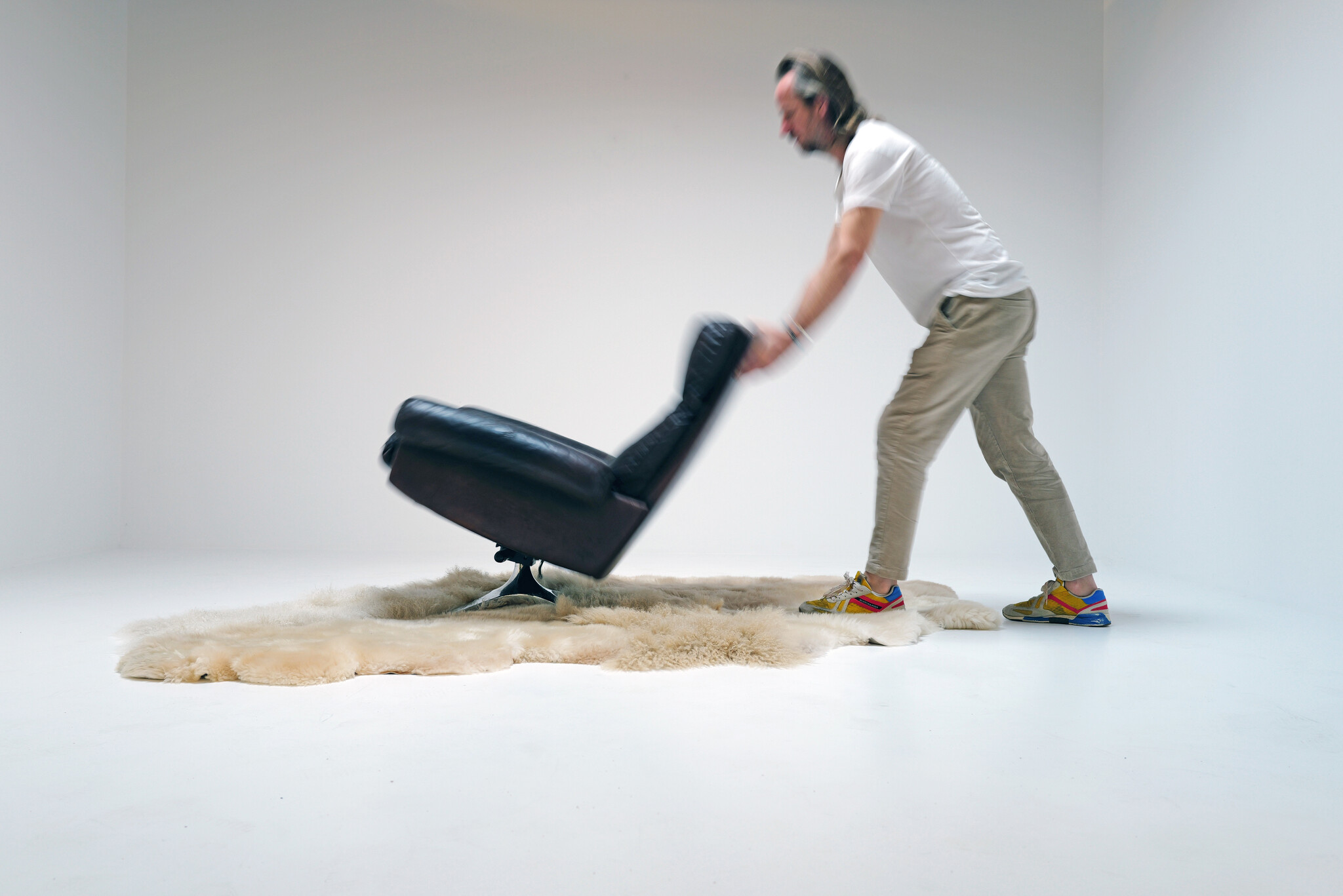 Fauteuil pivotant De Sede DS 31, années 1970