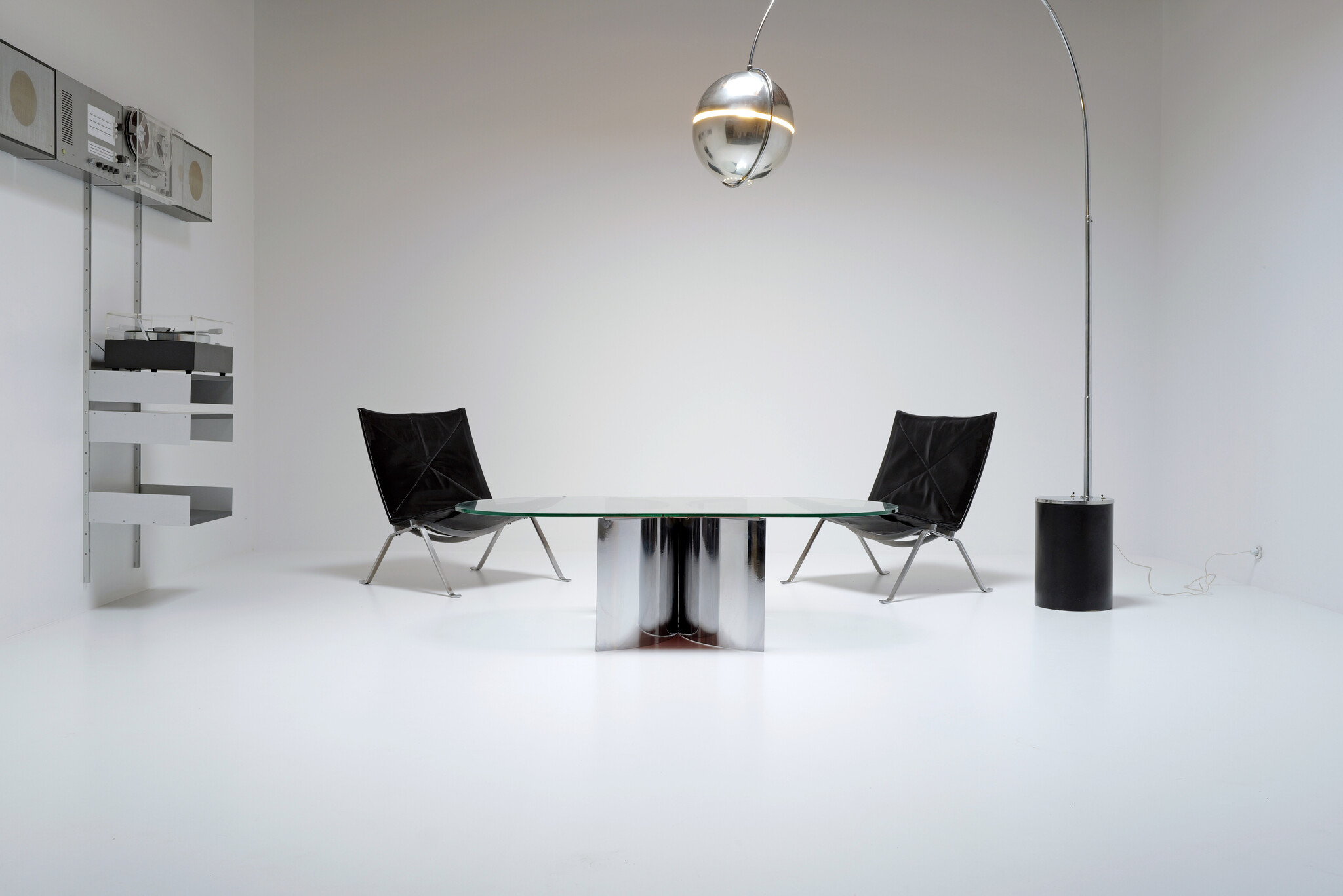 Set PK22 chairs Poul Kjærholm produced by Fritz Hansen, 1957