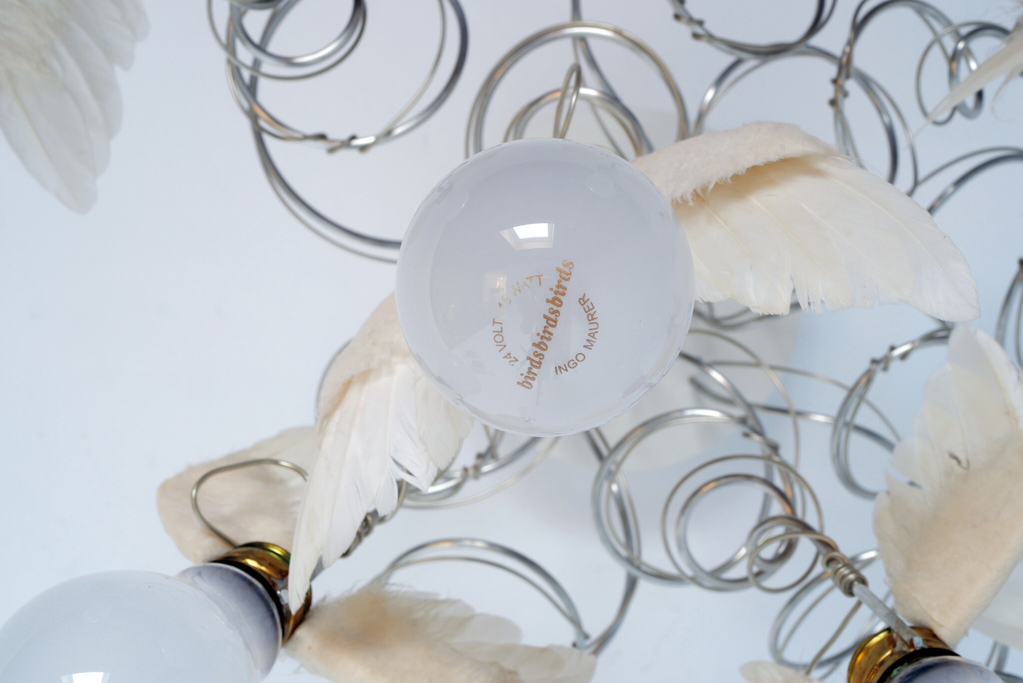 Lampe 'Birdie' avec ailes en plumes d'oie pour Ingo Maurer
