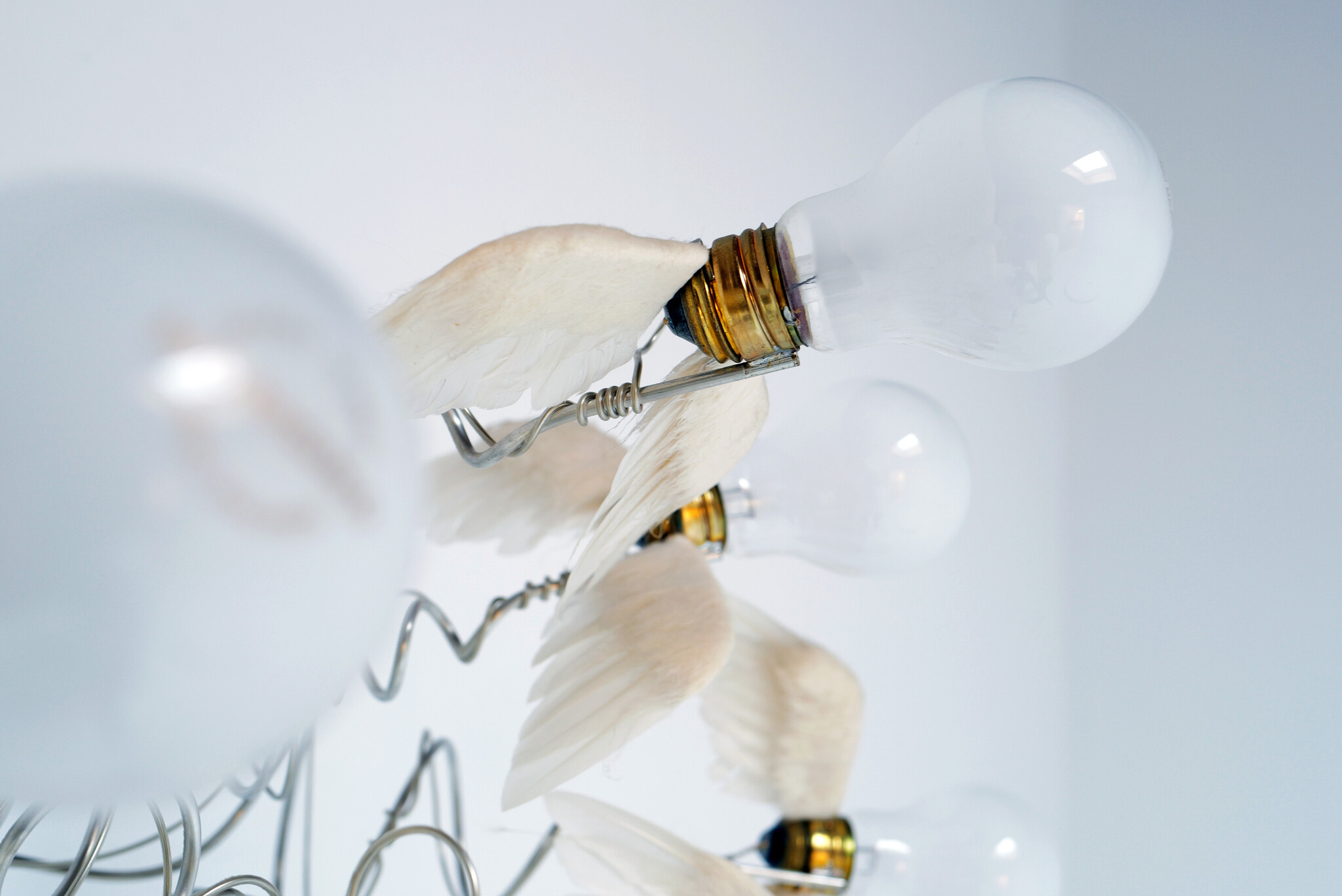 Lampe 'Birdie' avec ailes en plumes d'oie pour Ingo Maurer
