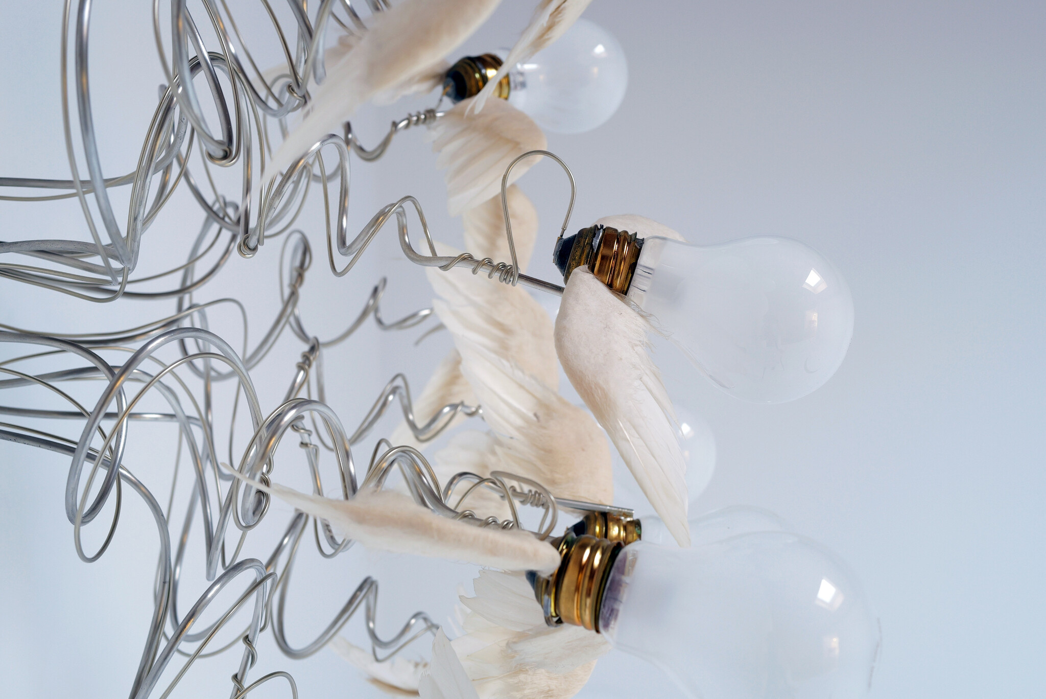Lampe 'Birdie' avec ailes en plumes d'oie pour Ingo Maurer