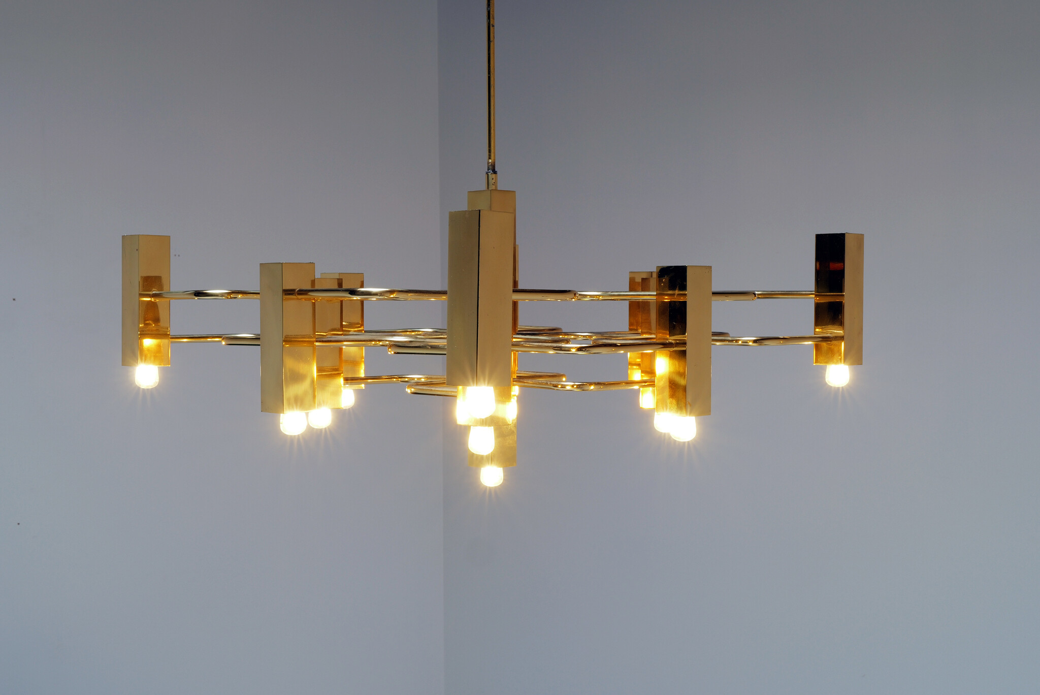 Lustre géométrique de Boulanger Gaetano Sciolari, années 1970
