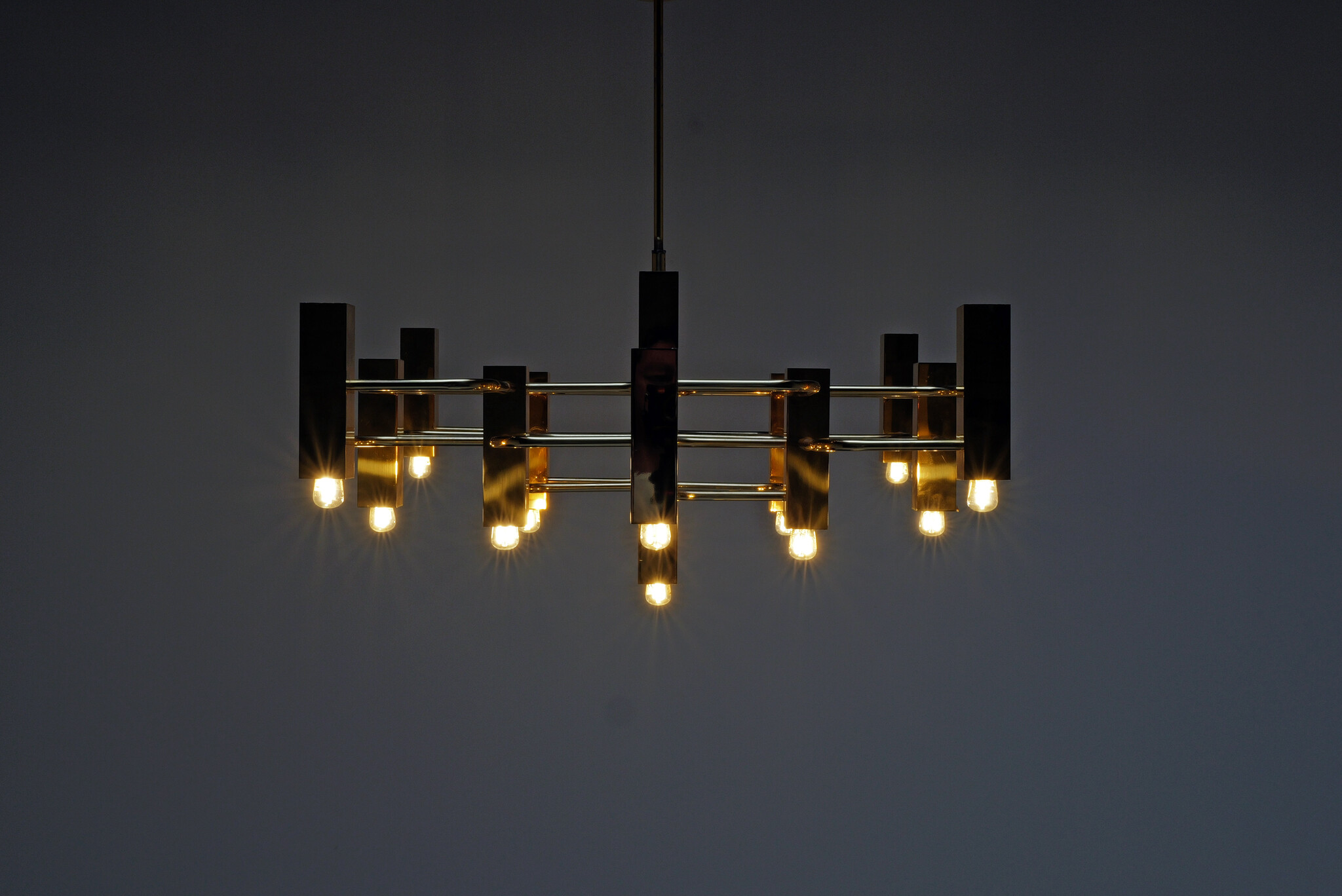 Lustre géométrique de Boulanger Gaetano Sciolari, années 1970