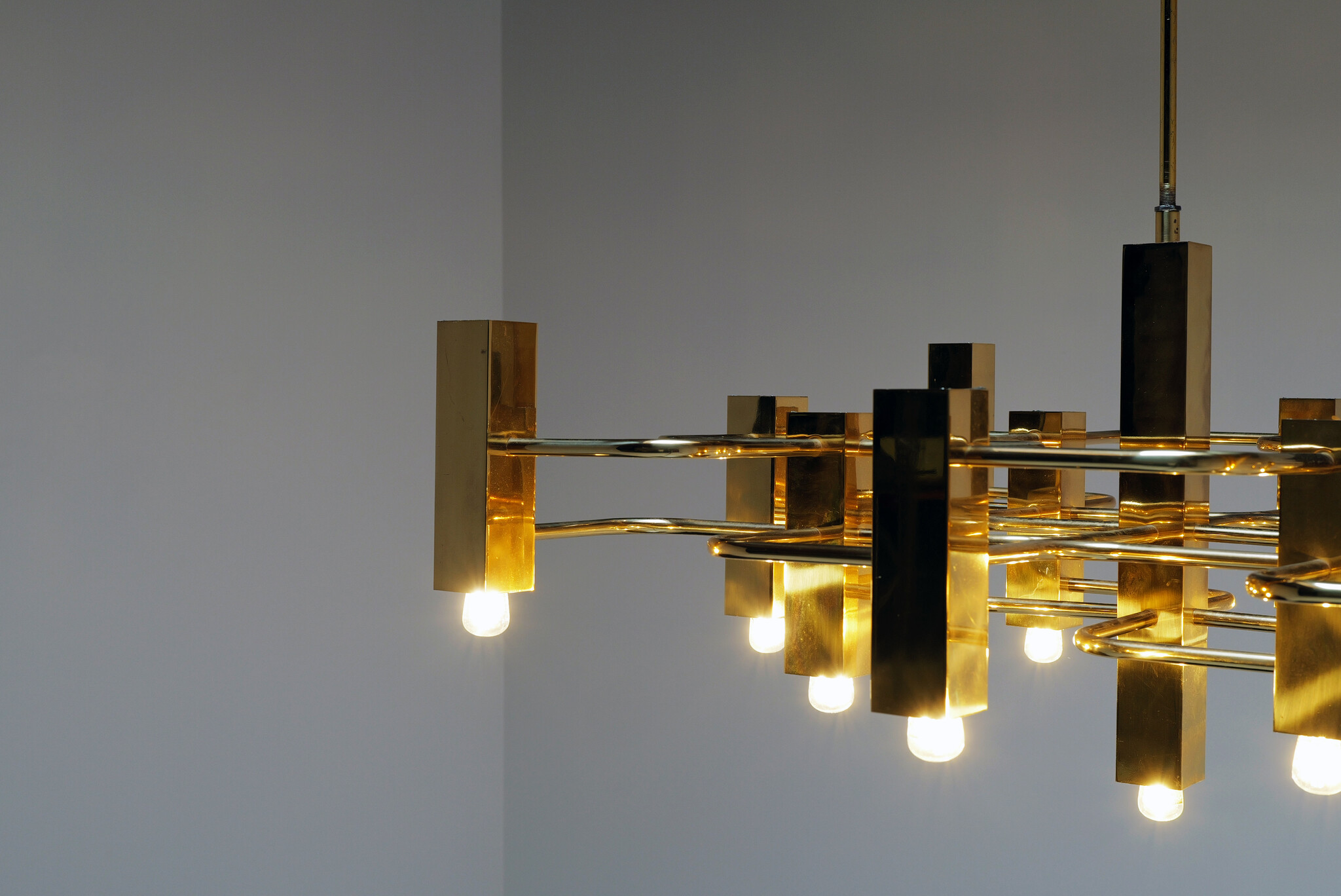 Lustre géométrique de Boulanger Gaetano Sciolari, années 1970