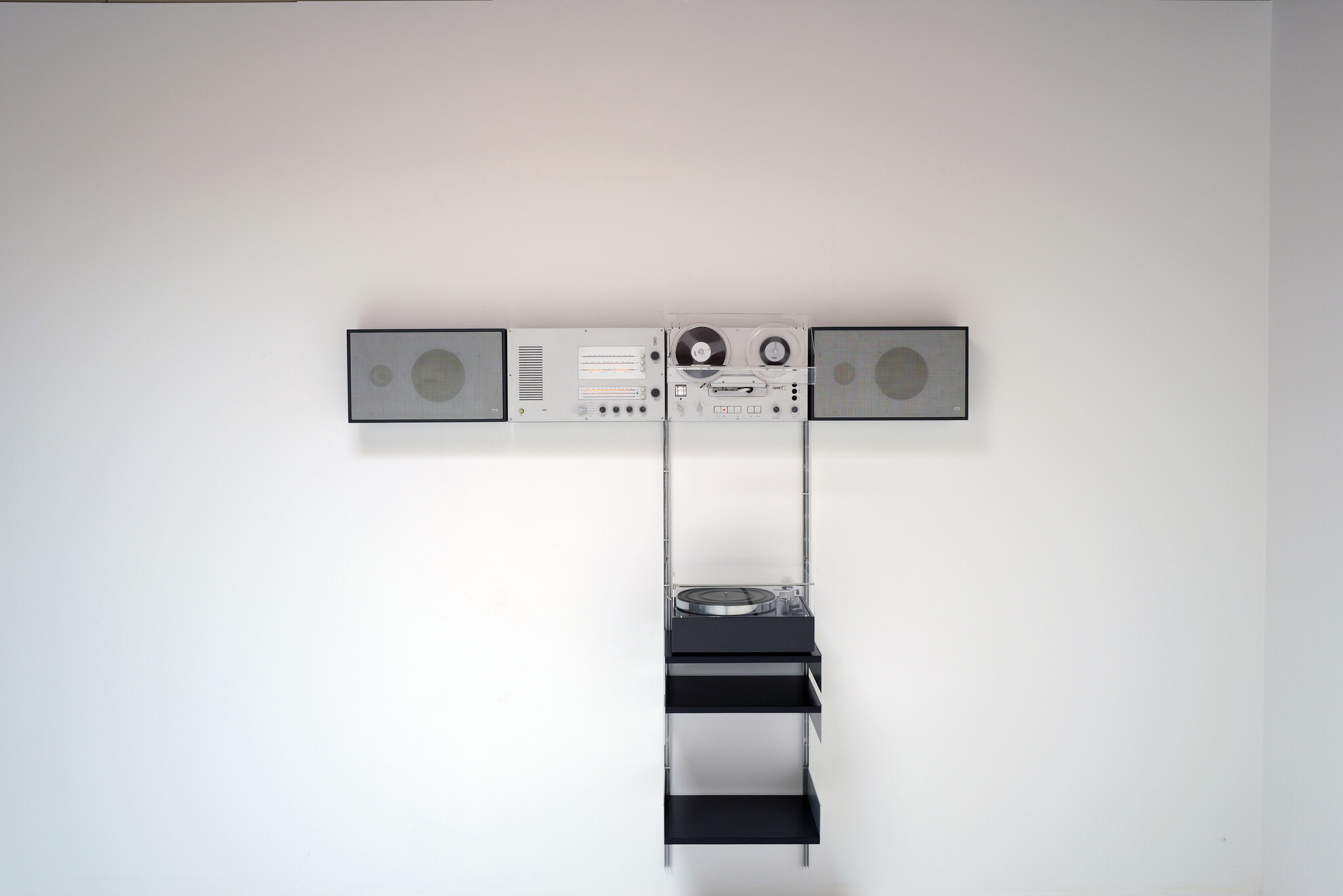 Braun wall unit Stereo Wandanlage "BLACK EDITION" By Dieter Rams, 1960's
