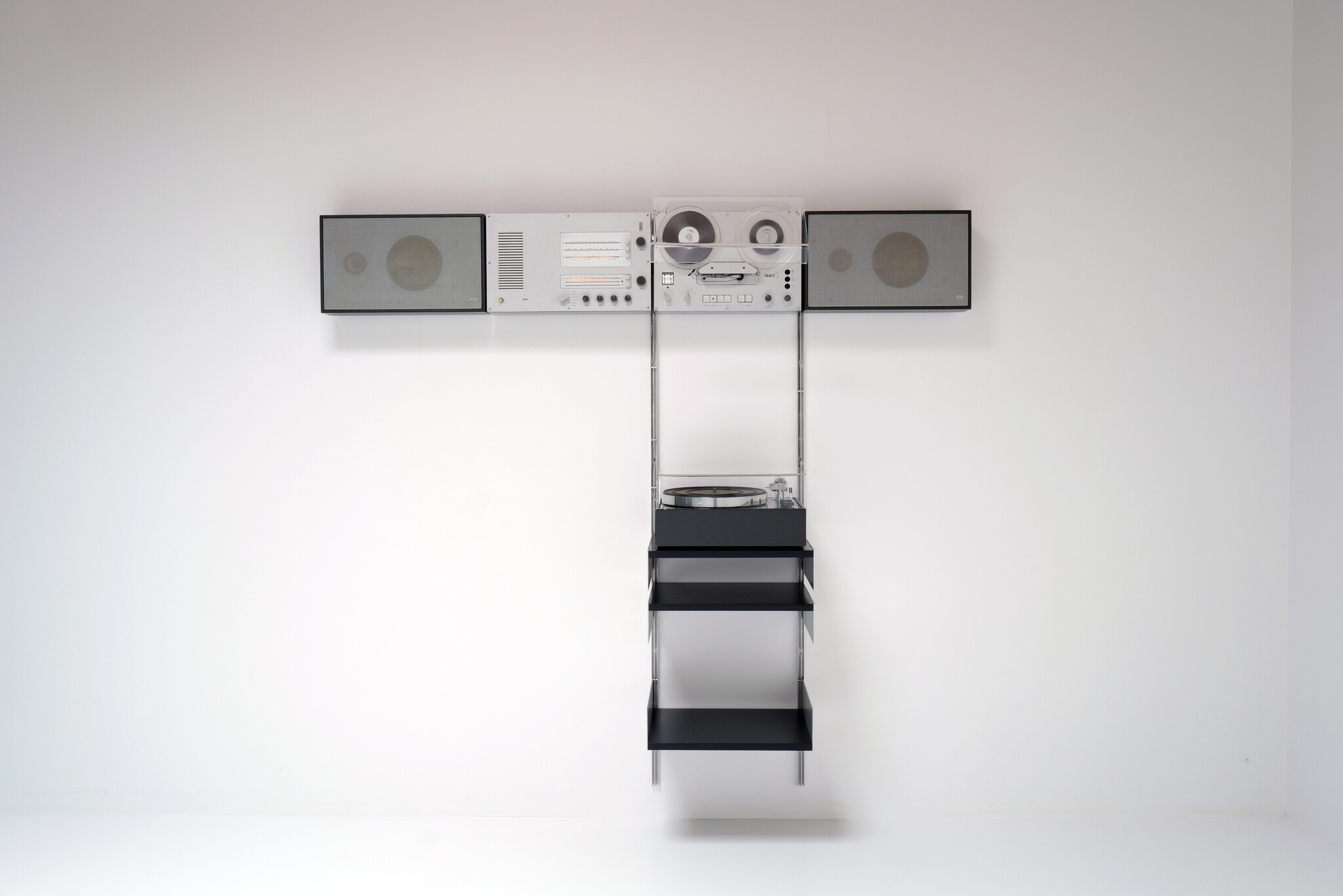 Braun wall unit Stereo Wandanlage "BLACK EDITION" By Dieter Rams, 1960's