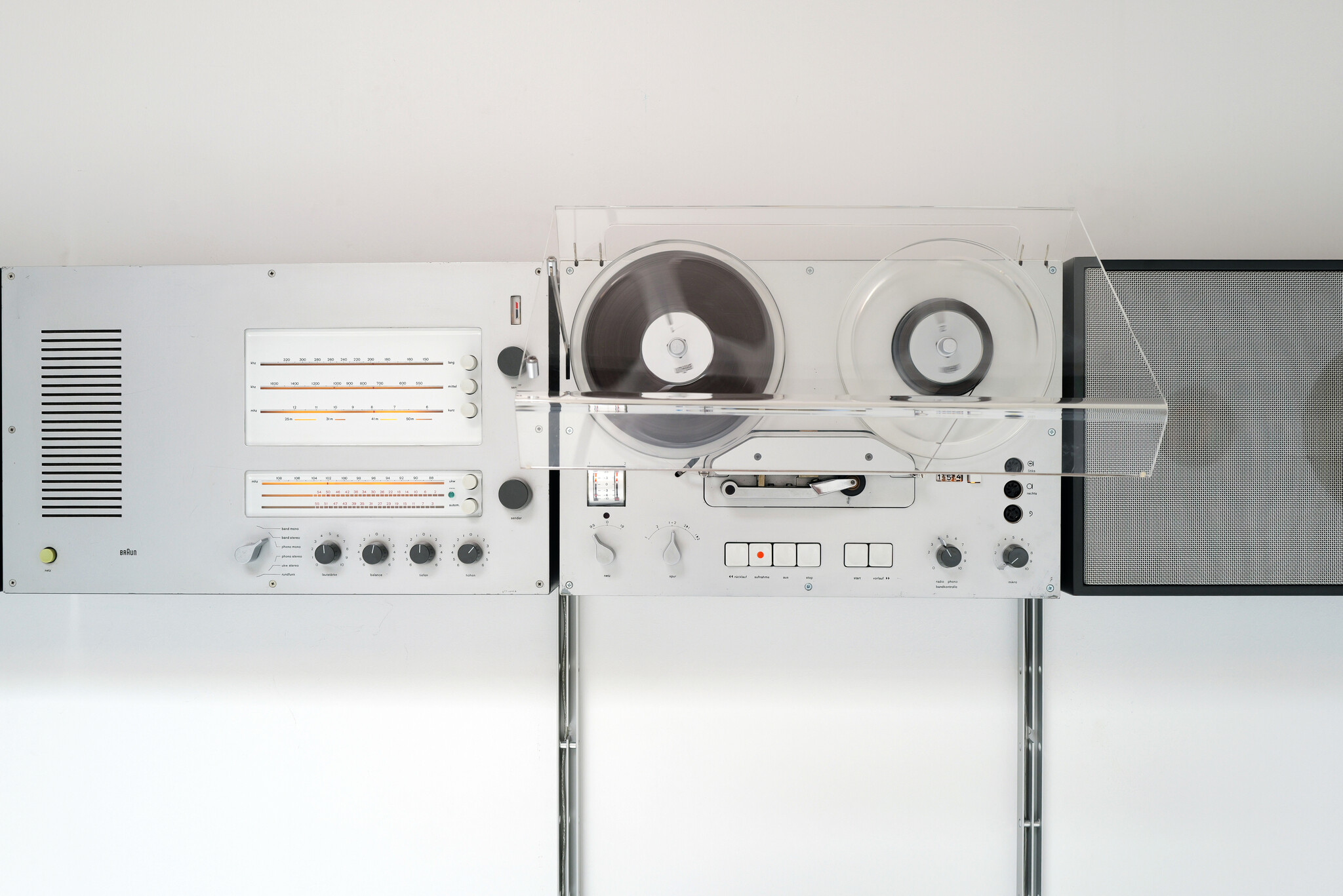 Braun wall unit Stereo Wandanlage "BLACK EDITION" By Dieter Rams, 1960's