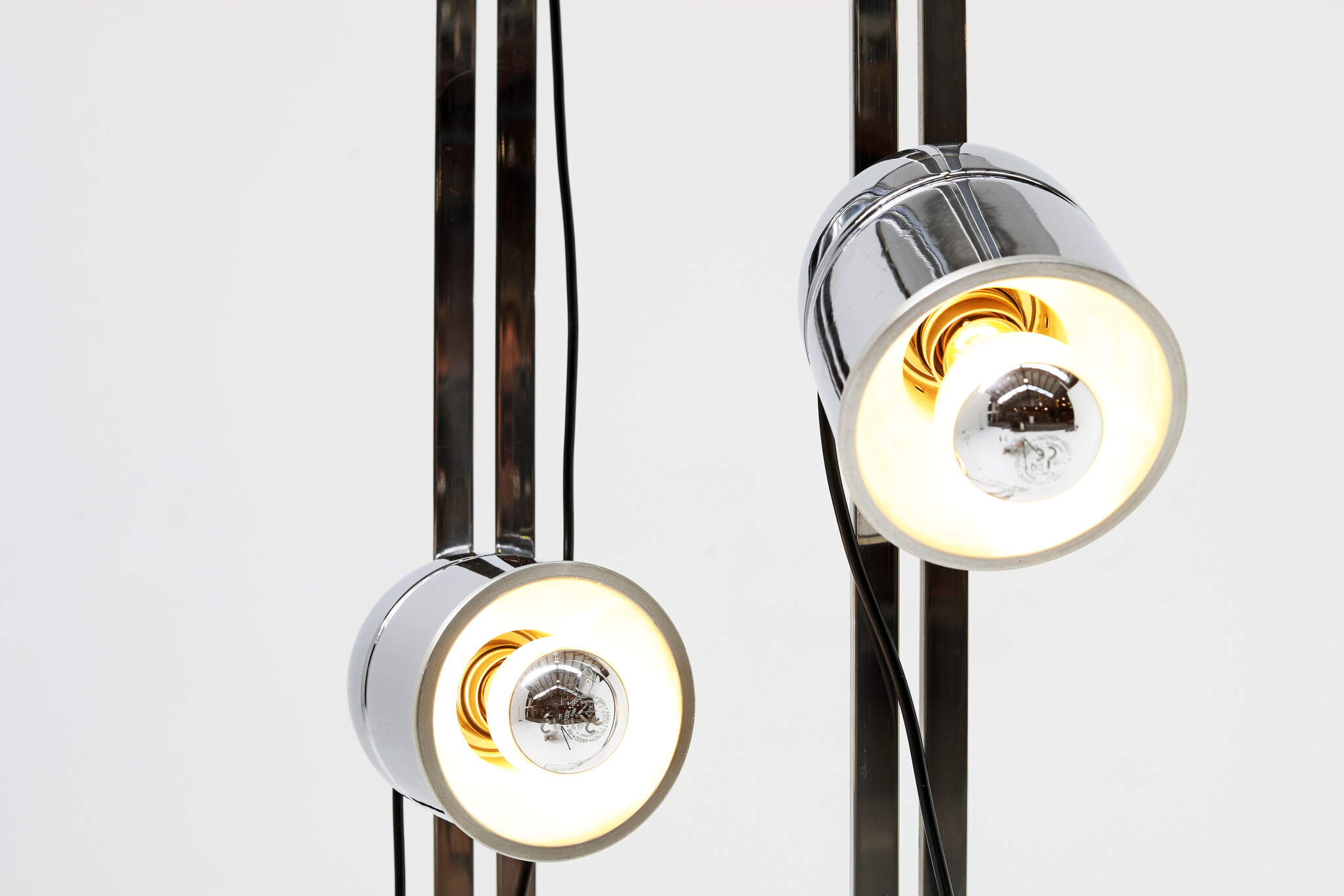 Vintage Italiaanse chrome vloerlamp, 1970's