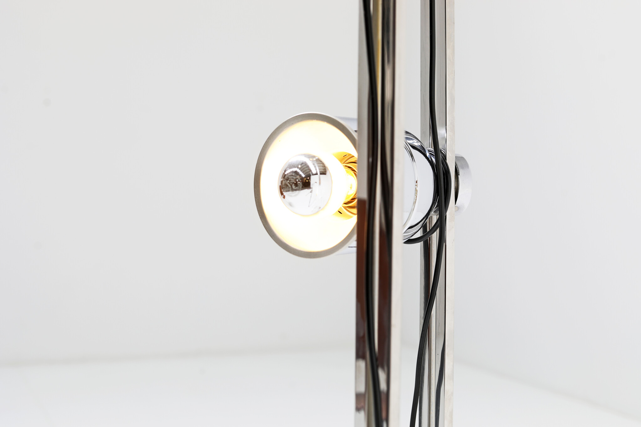 Vintage Italiaanse chrome vloerlamp, 1970's
