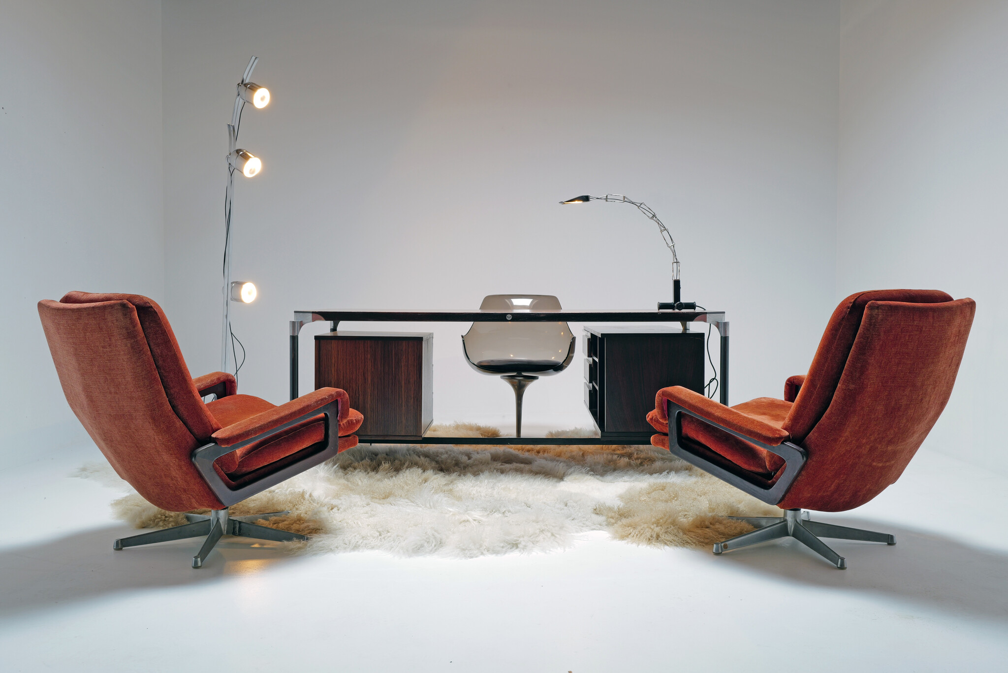 Rosewood desk by Ico Parisi for MIM Roma, 1960s