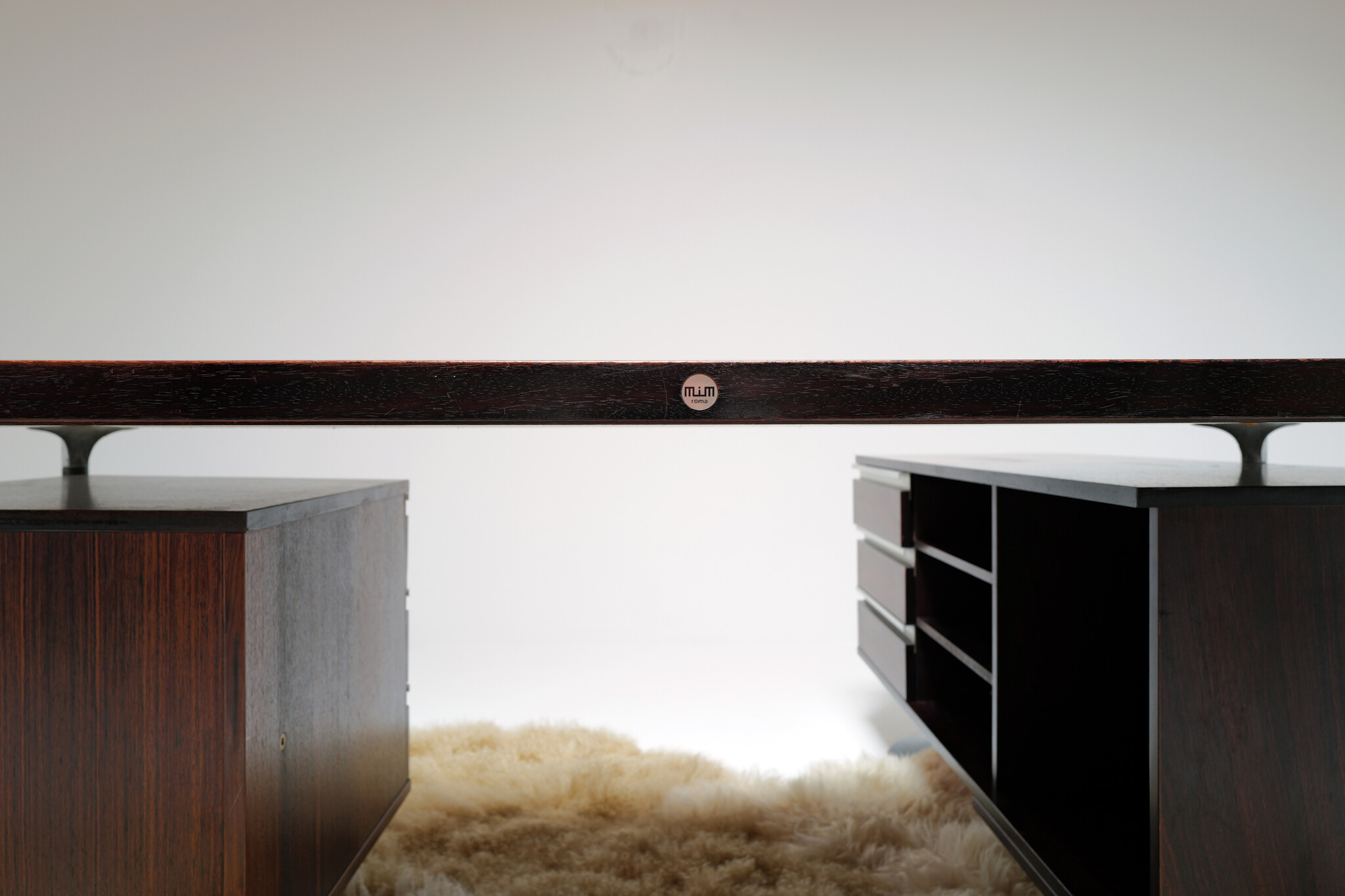Rosewood desk by Ico Parisi for MIM Roma, 1960s