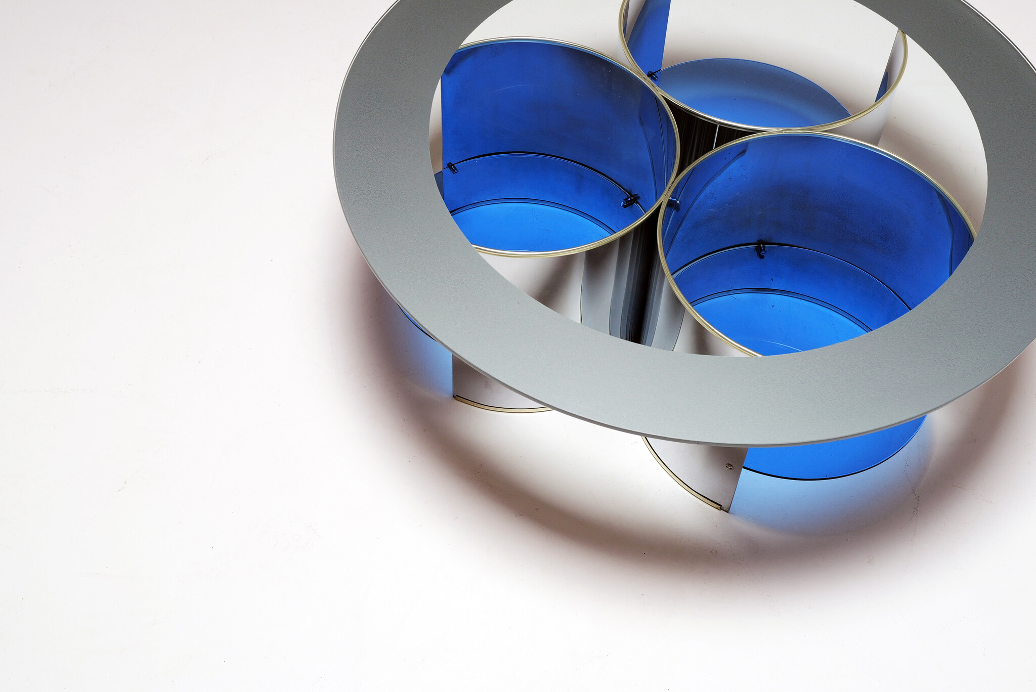 Table basse T20 Fascia Specchiata de Luigi Caccia Dominioni, années 1970