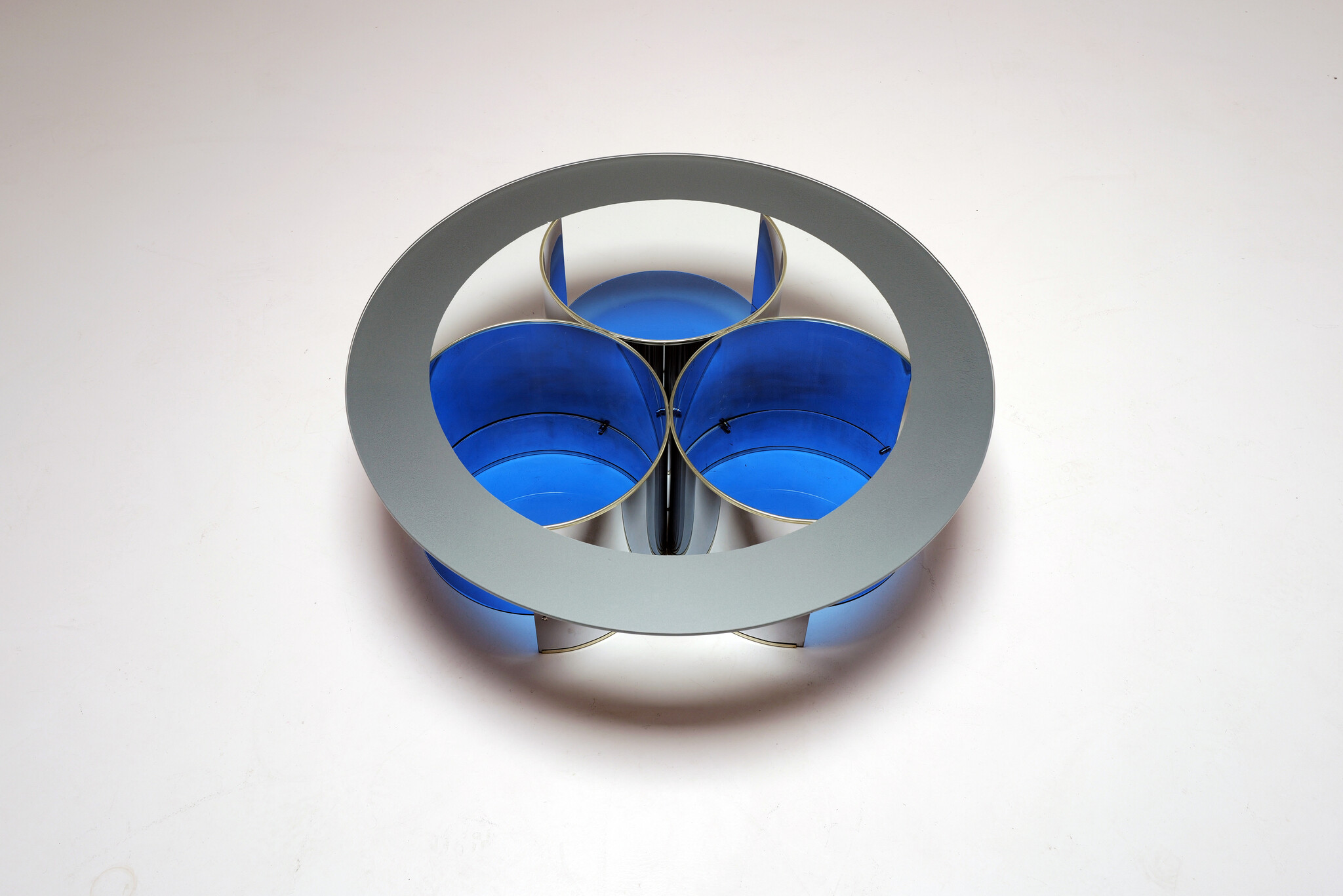 Table basse T20 Fascia Specchiata de Luigi Caccia Dominioni, années 1970