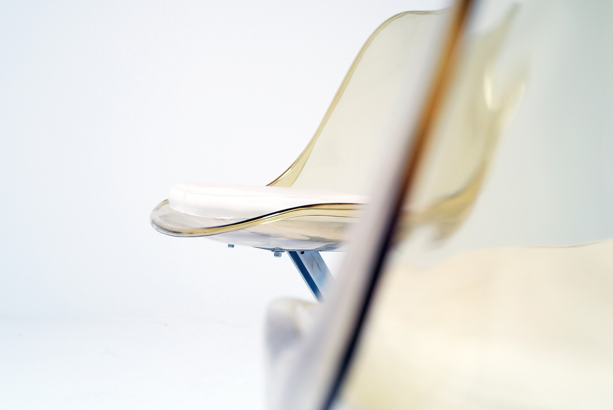 Stoelen acrylglas en chroom van Eurosteel, jaren 70