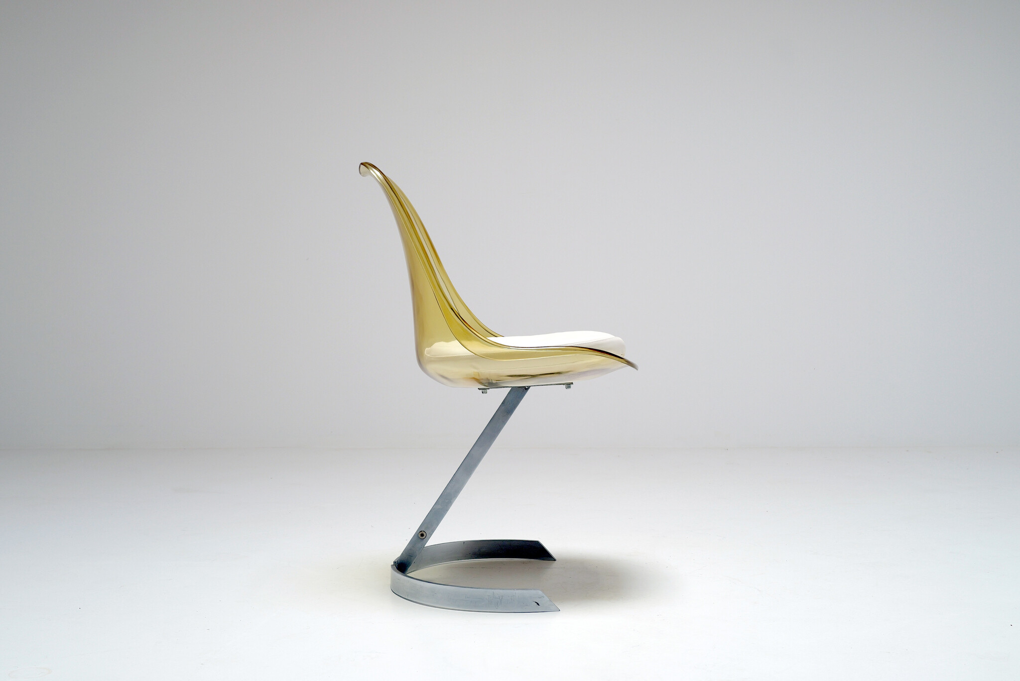 Stoelen acrylglas en chroom van Eurosteel, jaren 70