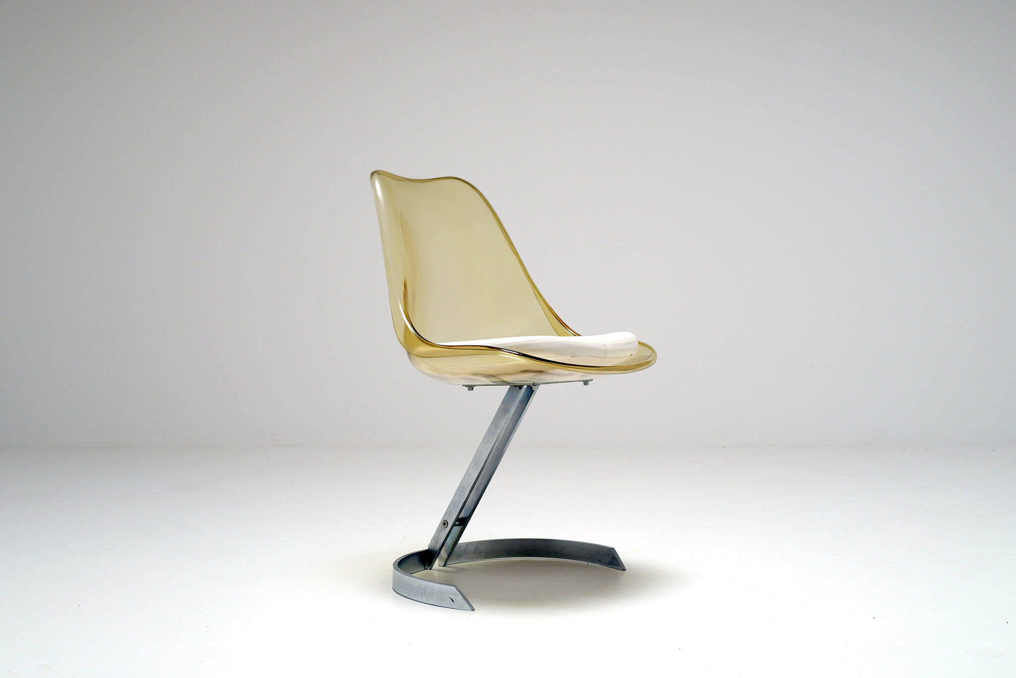 Stoelen acrylglas en chroom van Eurosteel, jaren 70