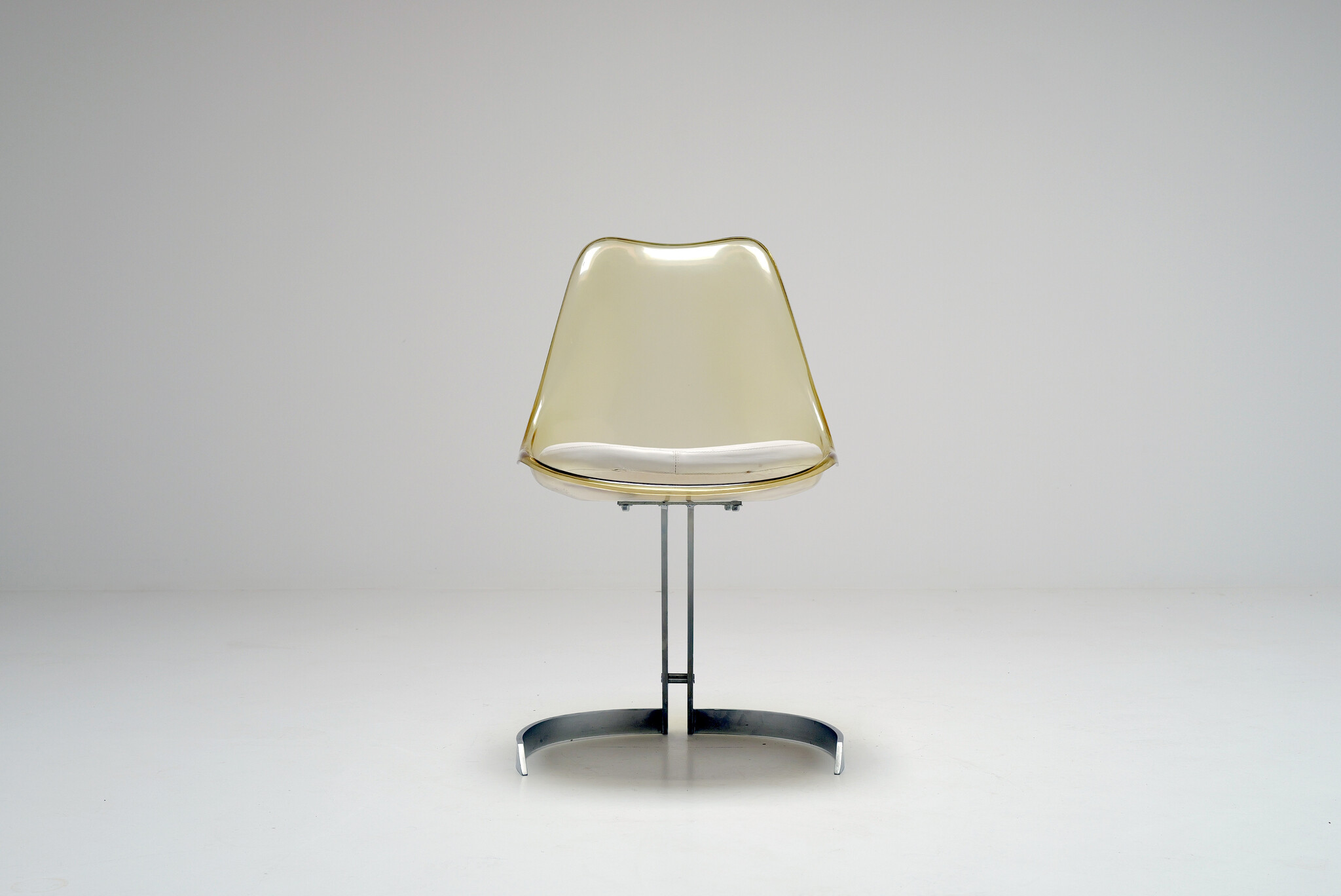 Stoelen acrylglas en chroom van Eurosteel, jaren 70