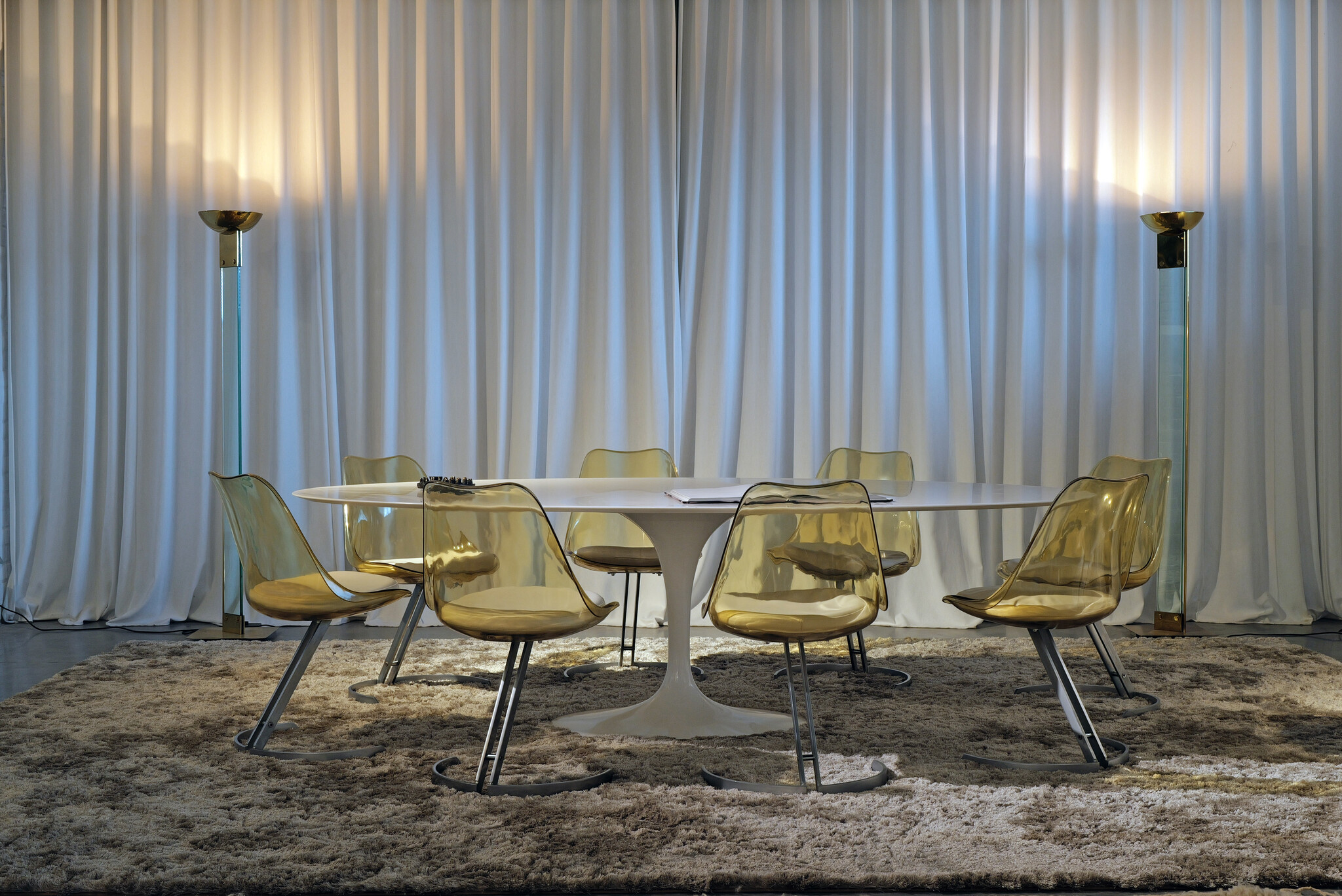 Stoelen acrylglas en chroom van Eurosteel, jaren 70