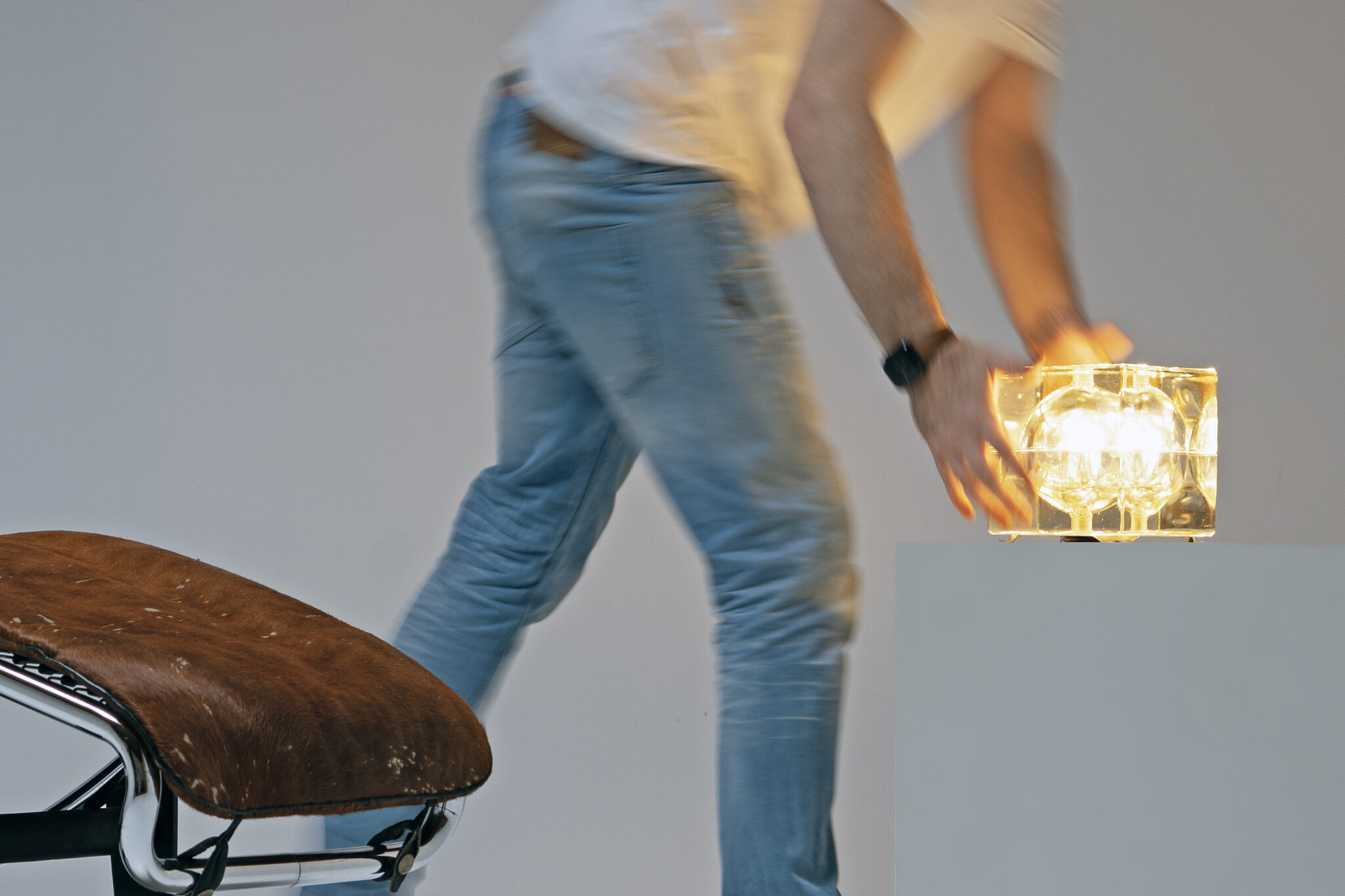 Cubosphere tafel Lamp ontworpen door Alessandro Mendini