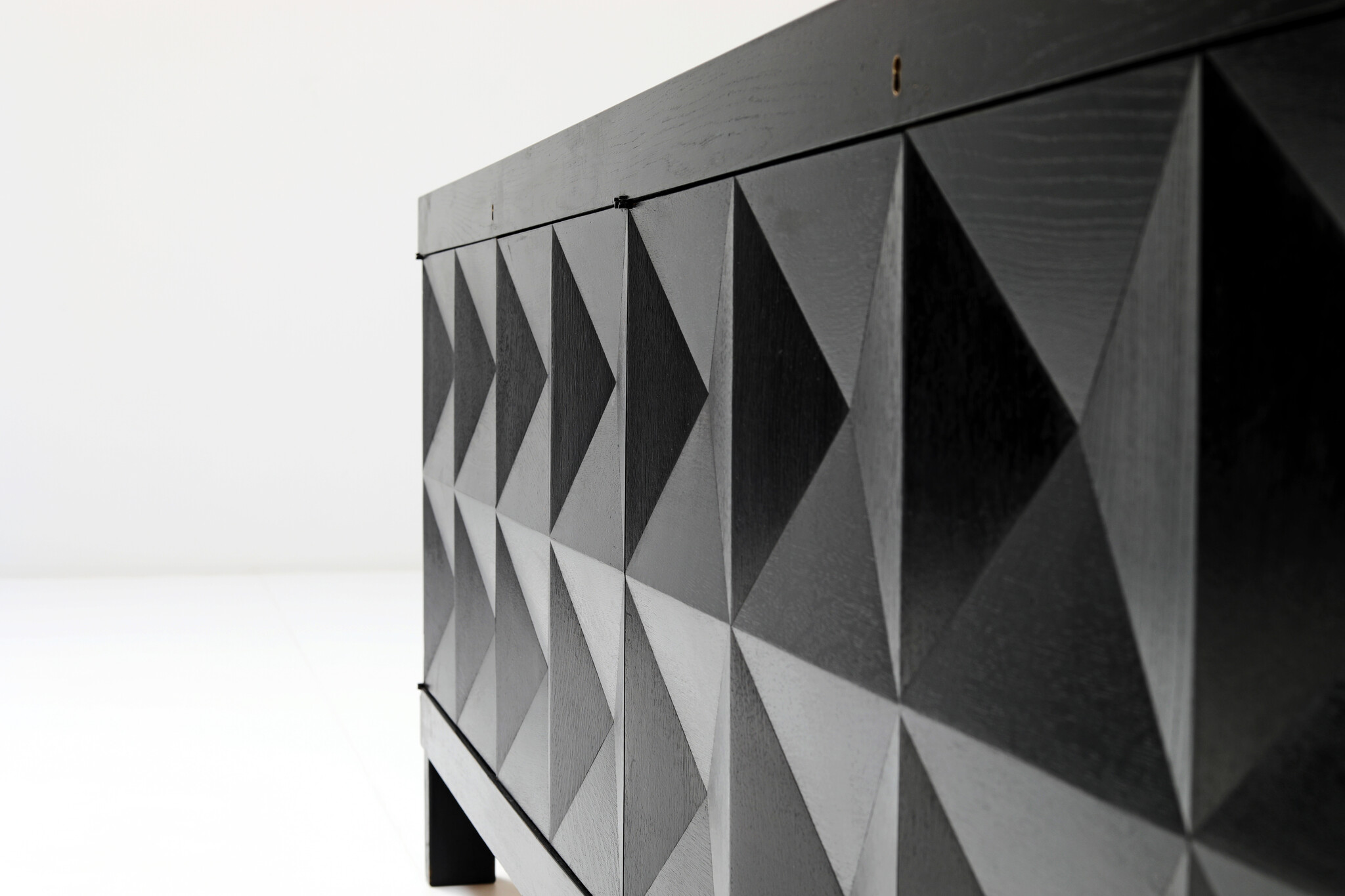 Zeldzame Brutalistische sideboard en barkast Van J. Batenburg Voor E.M.Y, Belgie 1969