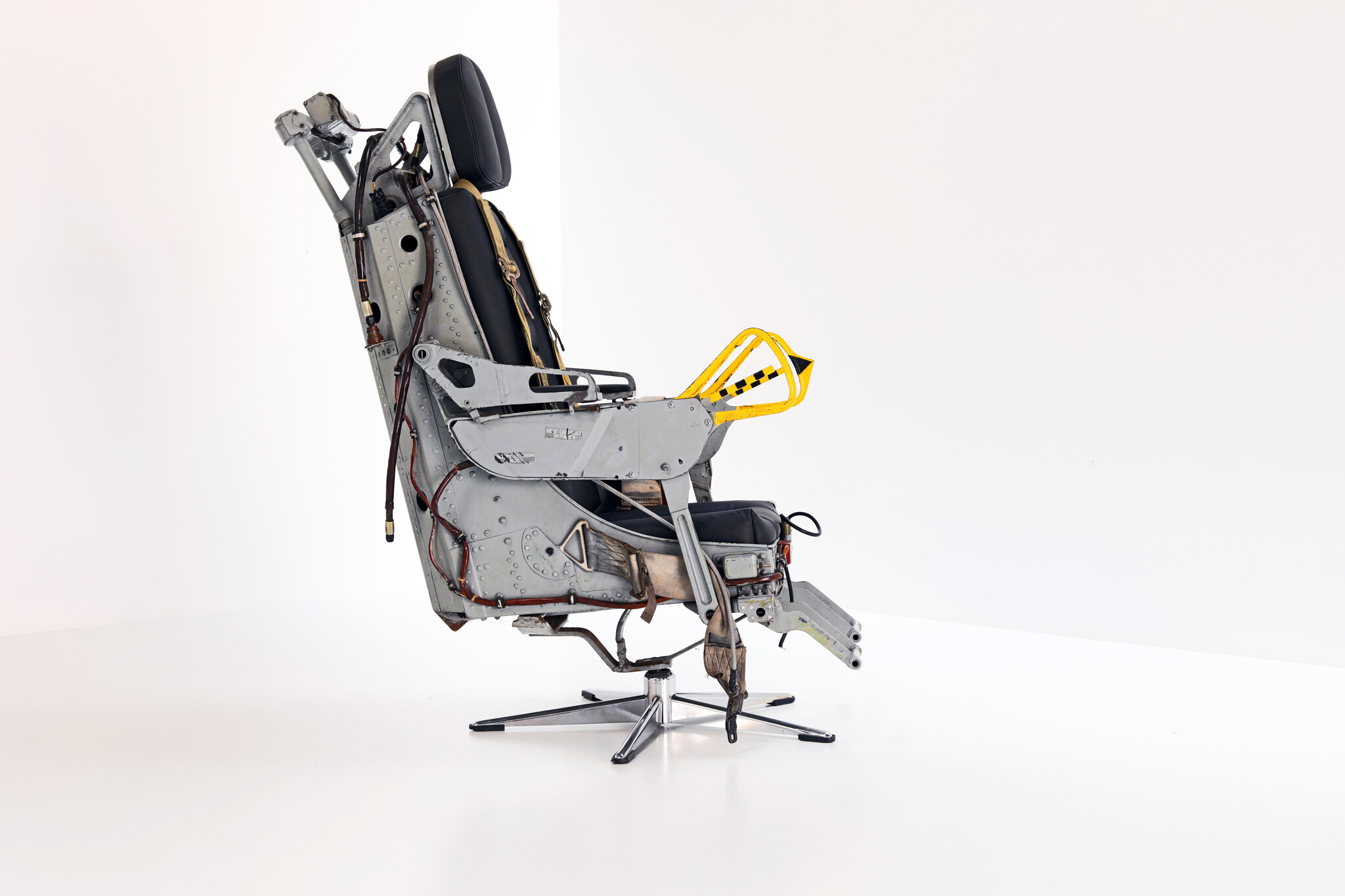 Orginele schietstoel van een Thunderstreak gevechtsvliegtuig, 1956