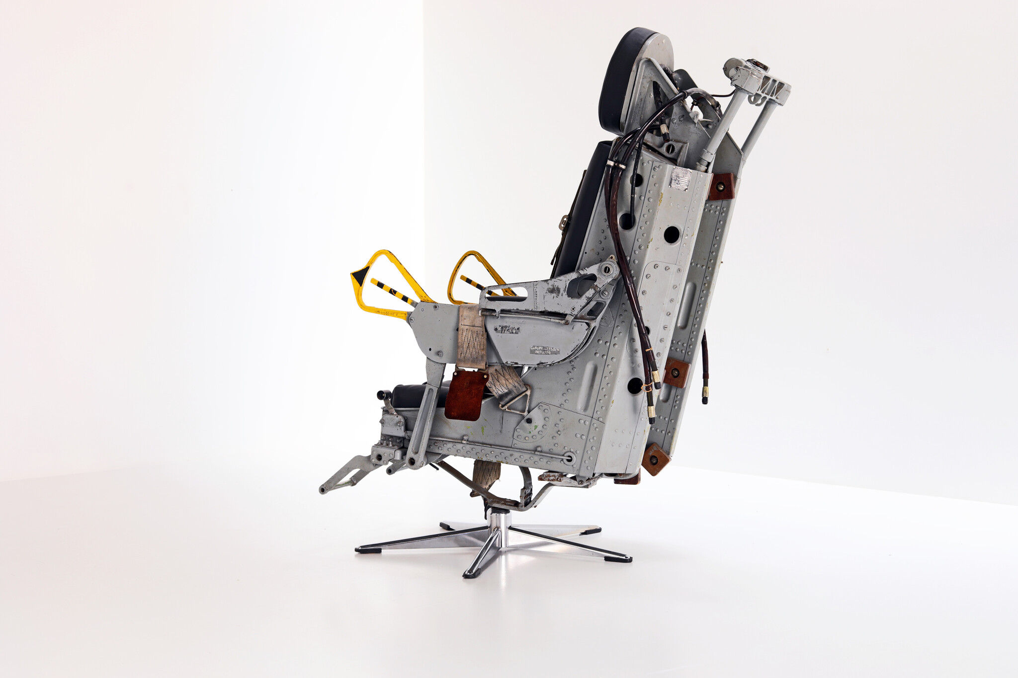 Orginele schietstoel van een Thunderstreak gevechtsvliegtuig, 1956