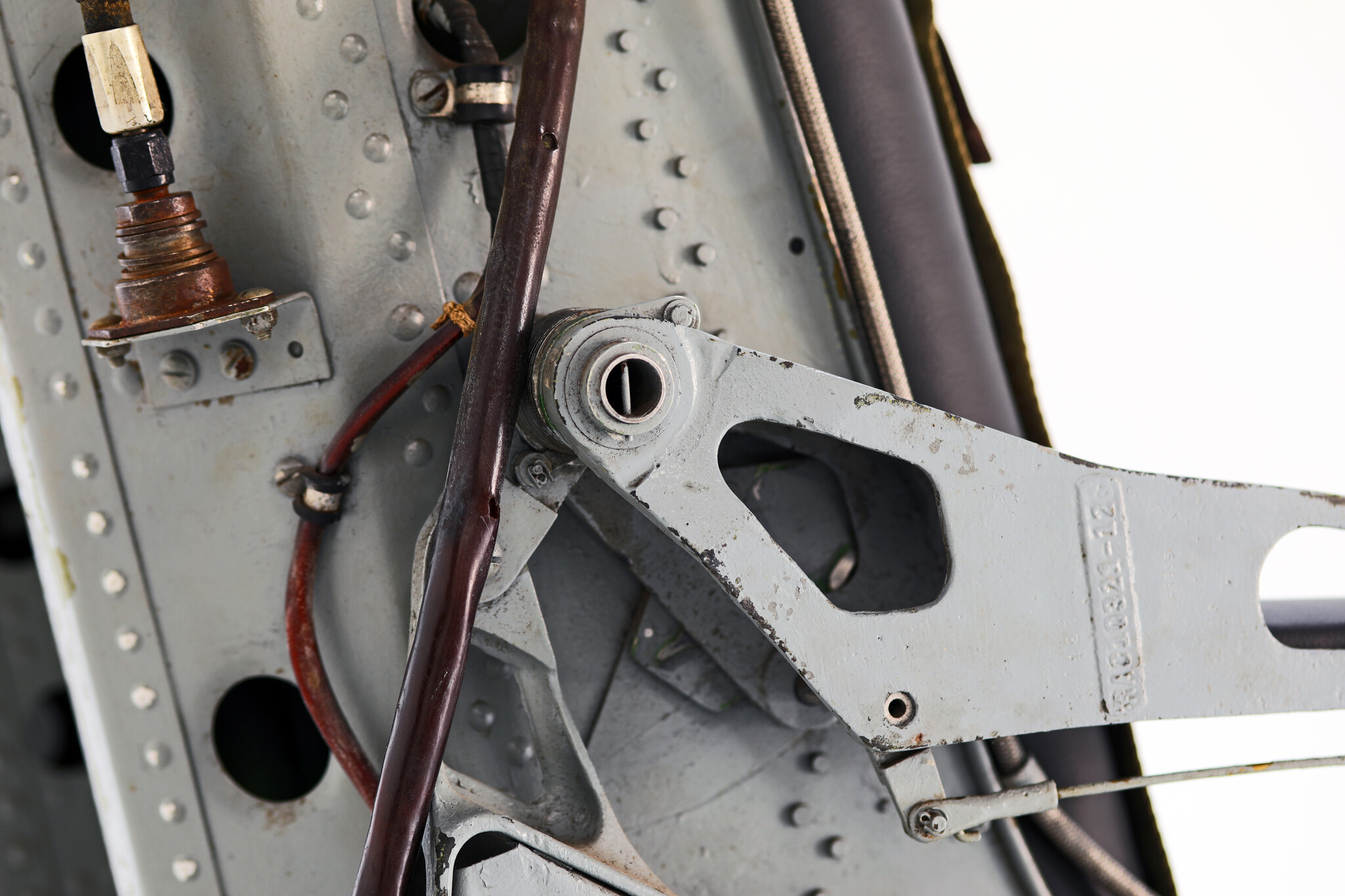 Orginele schietstoel van een Thunderstreak gevechtsvliegtuig, 1956