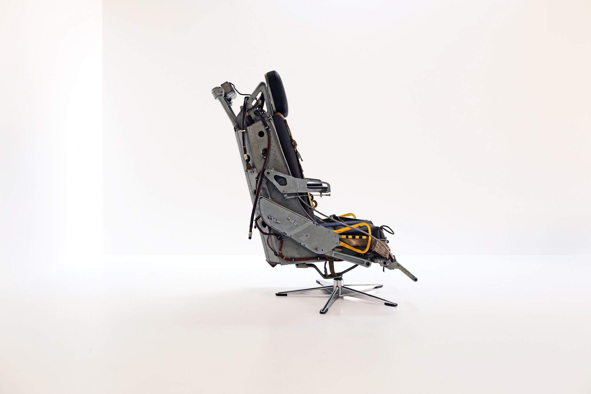 Orginele schietstoel van een Thunderstreak gevechtsvliegtuig, 1956