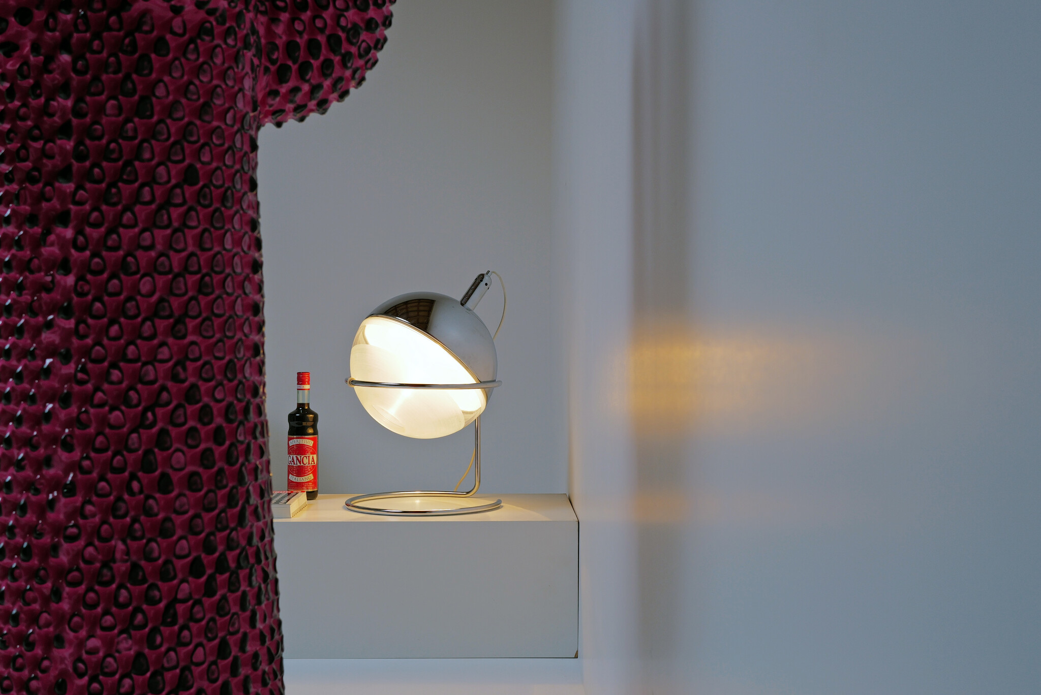 Focus Table Lamp by Fabio Lenci for Guzzini, 1970s – Special Chrome Edition