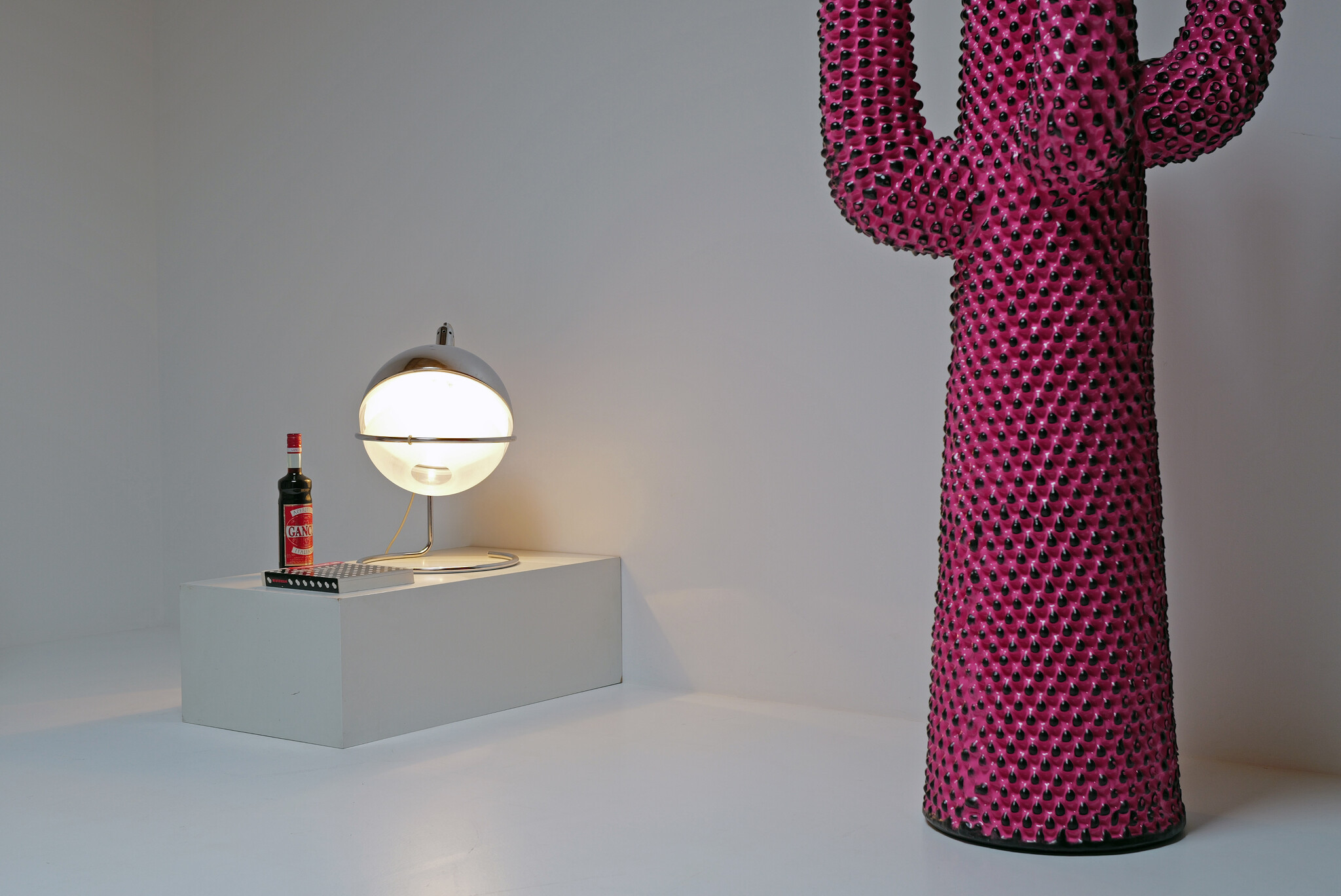 Focus Table Lamp by Fabio Lenci for Guzzini, 1970s – Special Chrome Edition