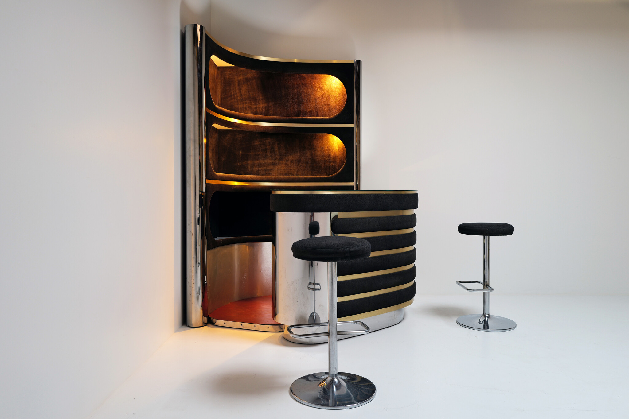 Willy Rizzo Gin Bar, 1970s Iconic Italian Jetset Luxury