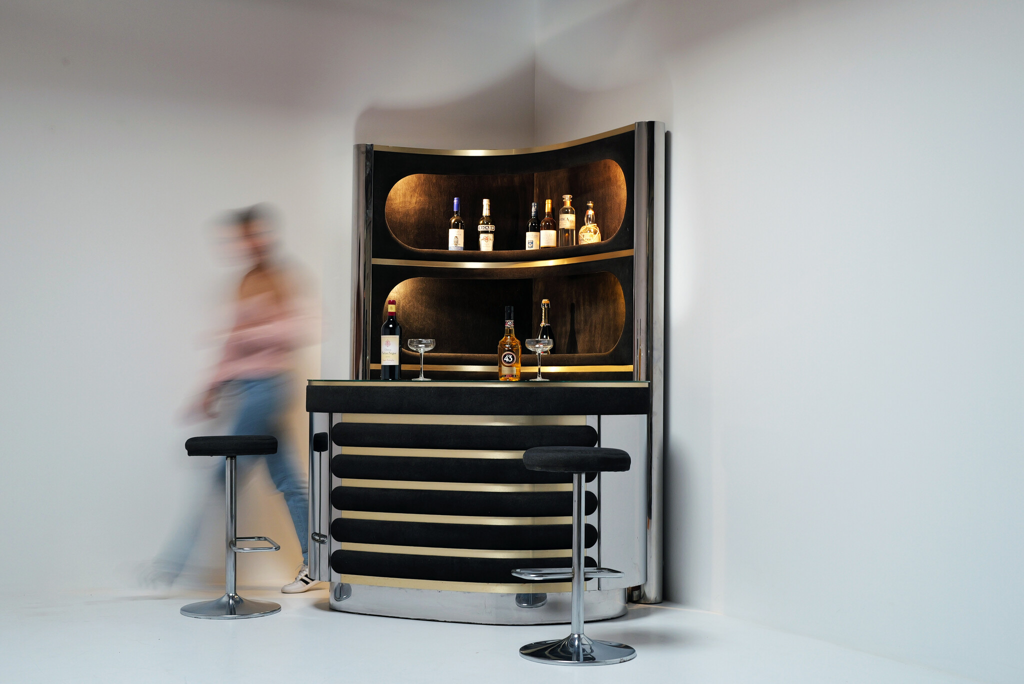 Willy Rizzo Gin Bar, 1970s Iconic Italian Jetset Luxury