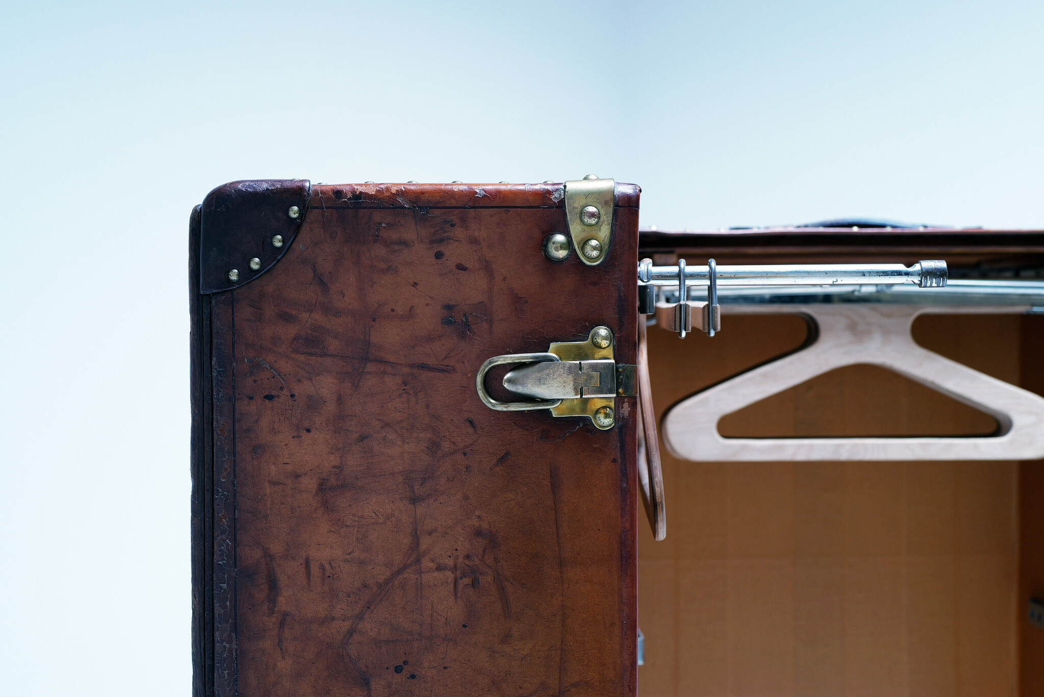 Louis Vuitton leather wardrobe trunk, 1920s