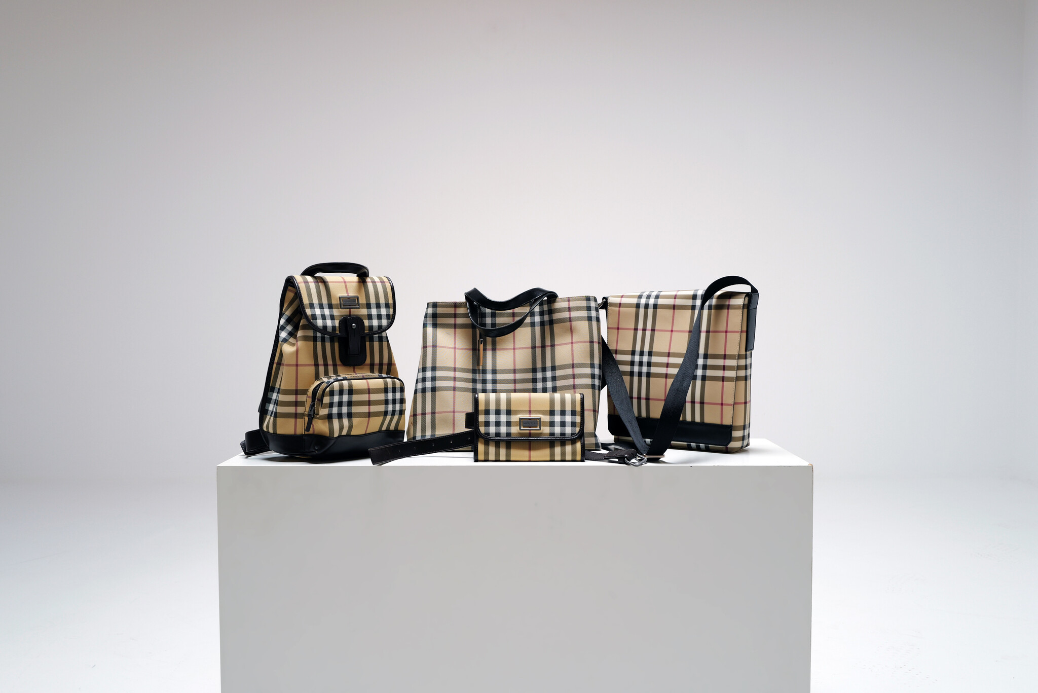 Set of vintage Burberry bags