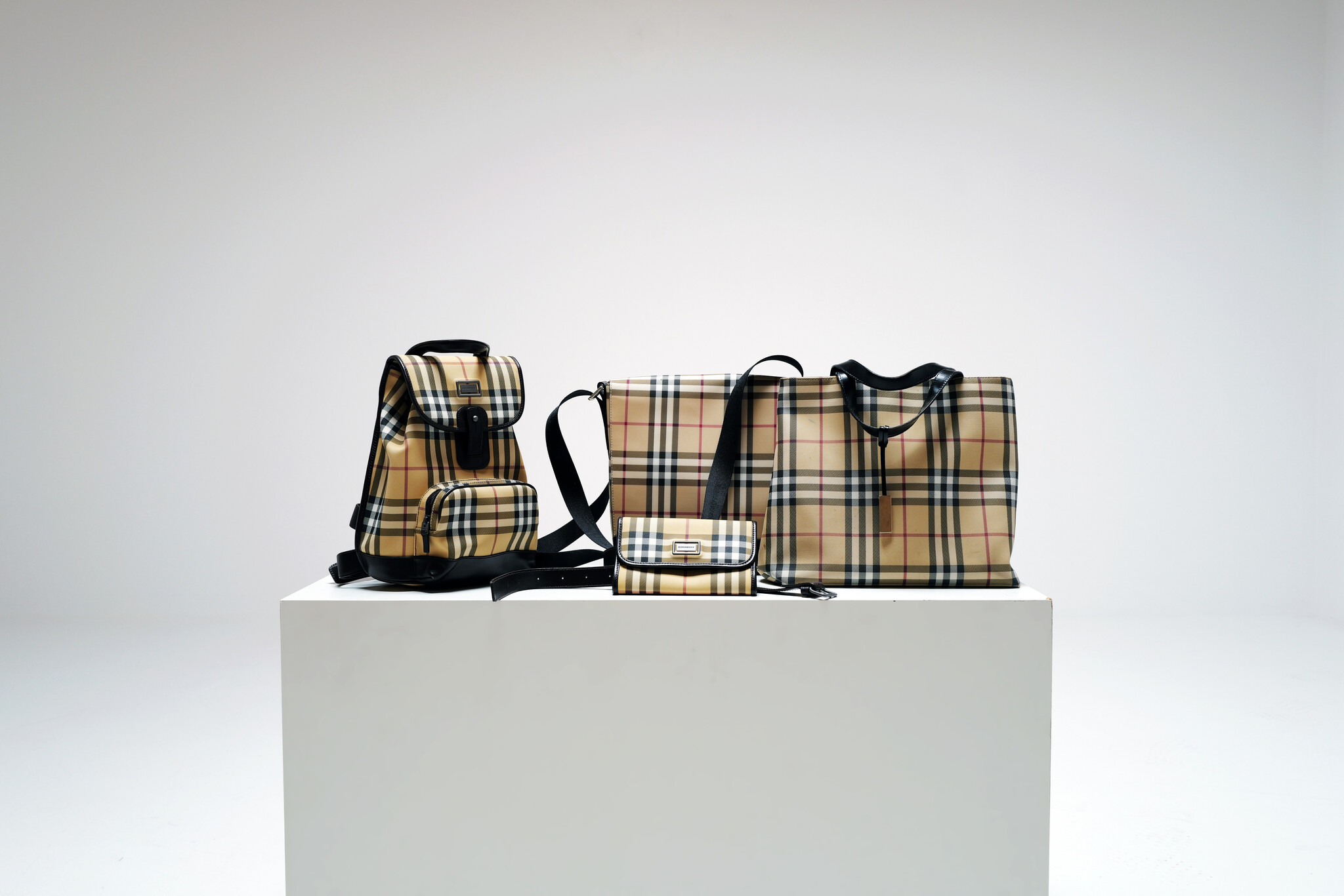 Set of vintage Burberry bags
