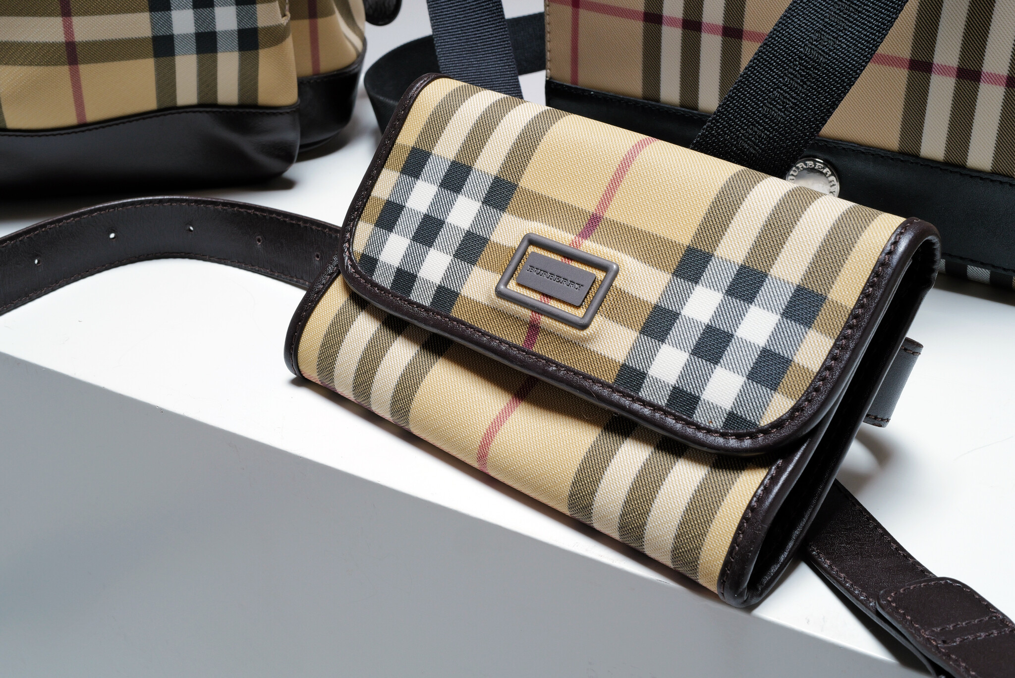 Set of vintage Burberry bags