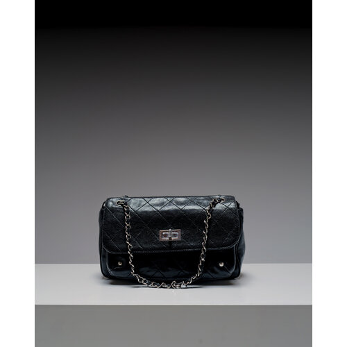 Sac à bandoulière matelassé noir Chanel